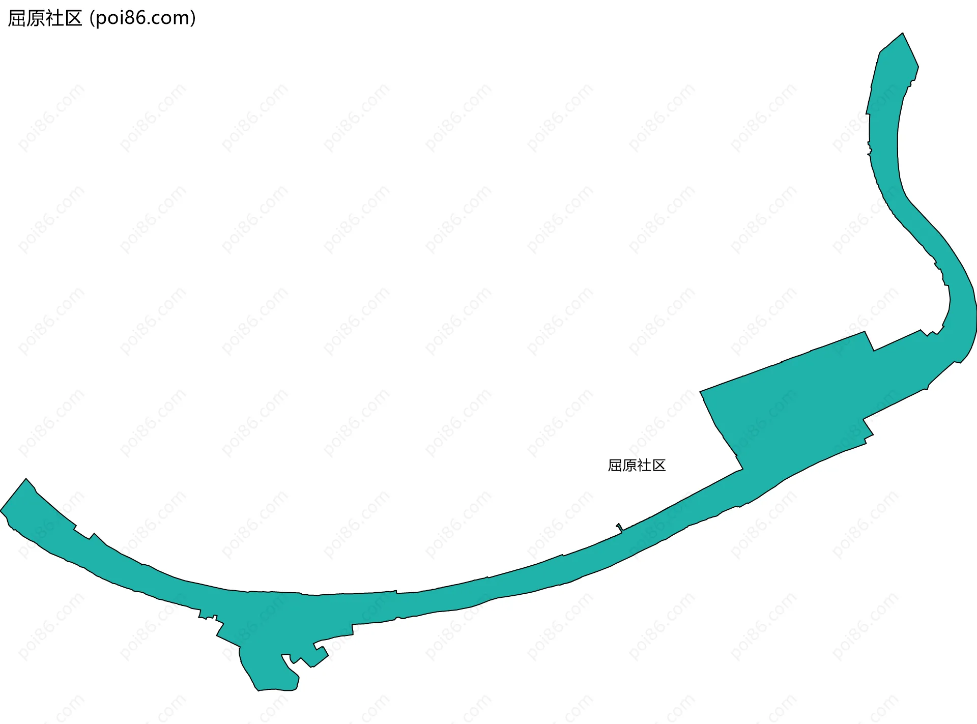 屈原社区边界地图