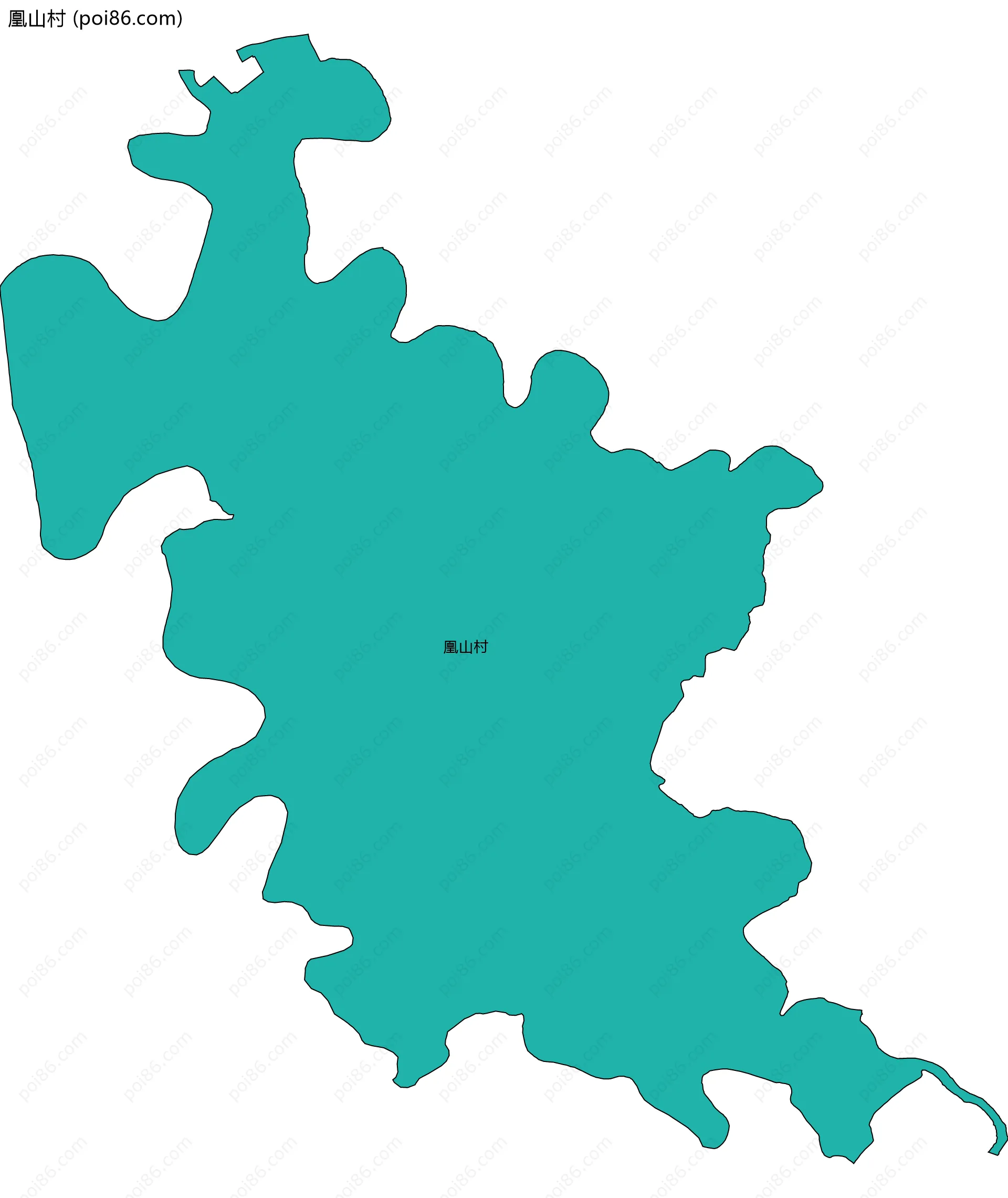 凰山村边界地图