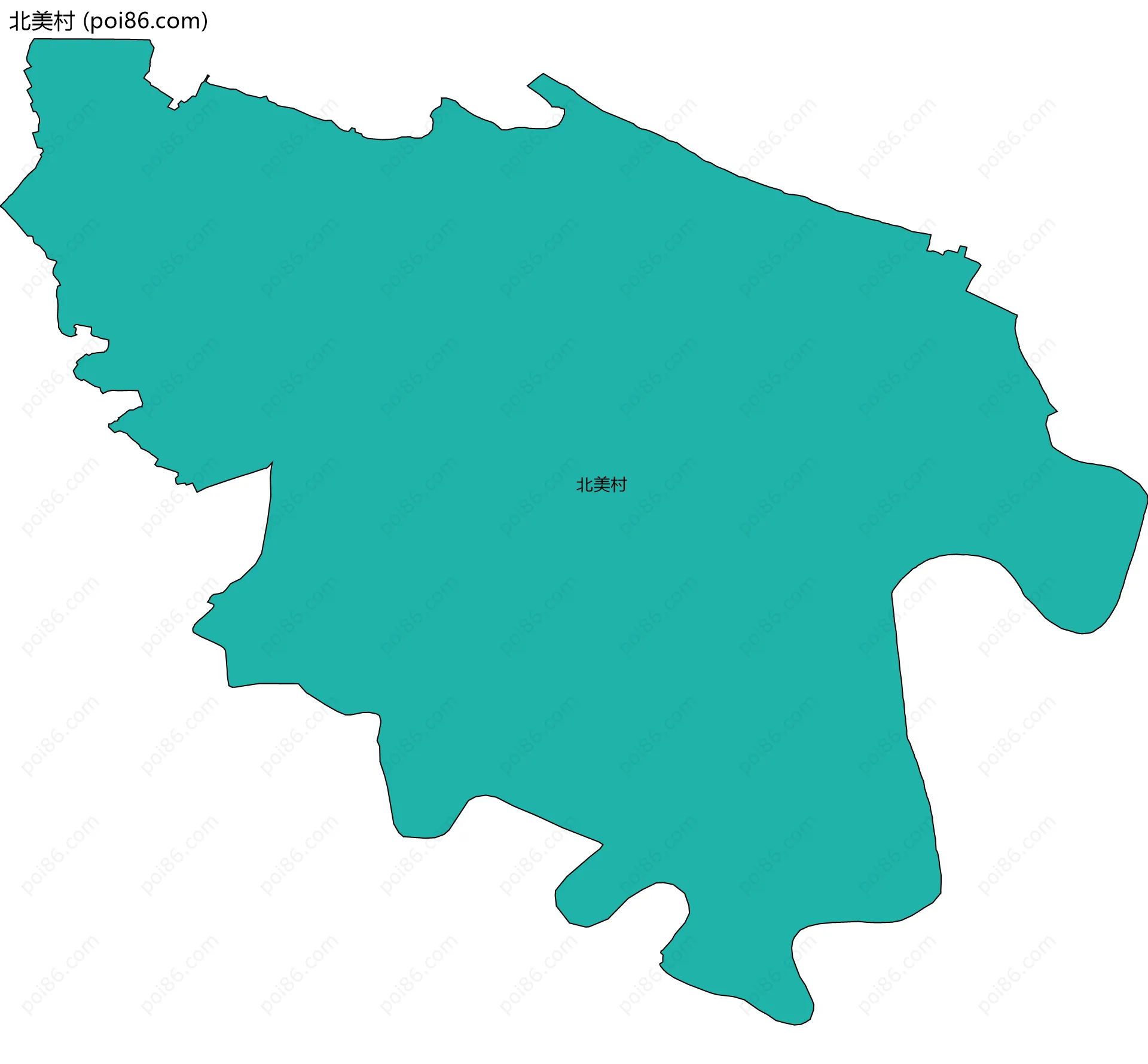 北美村边界地图