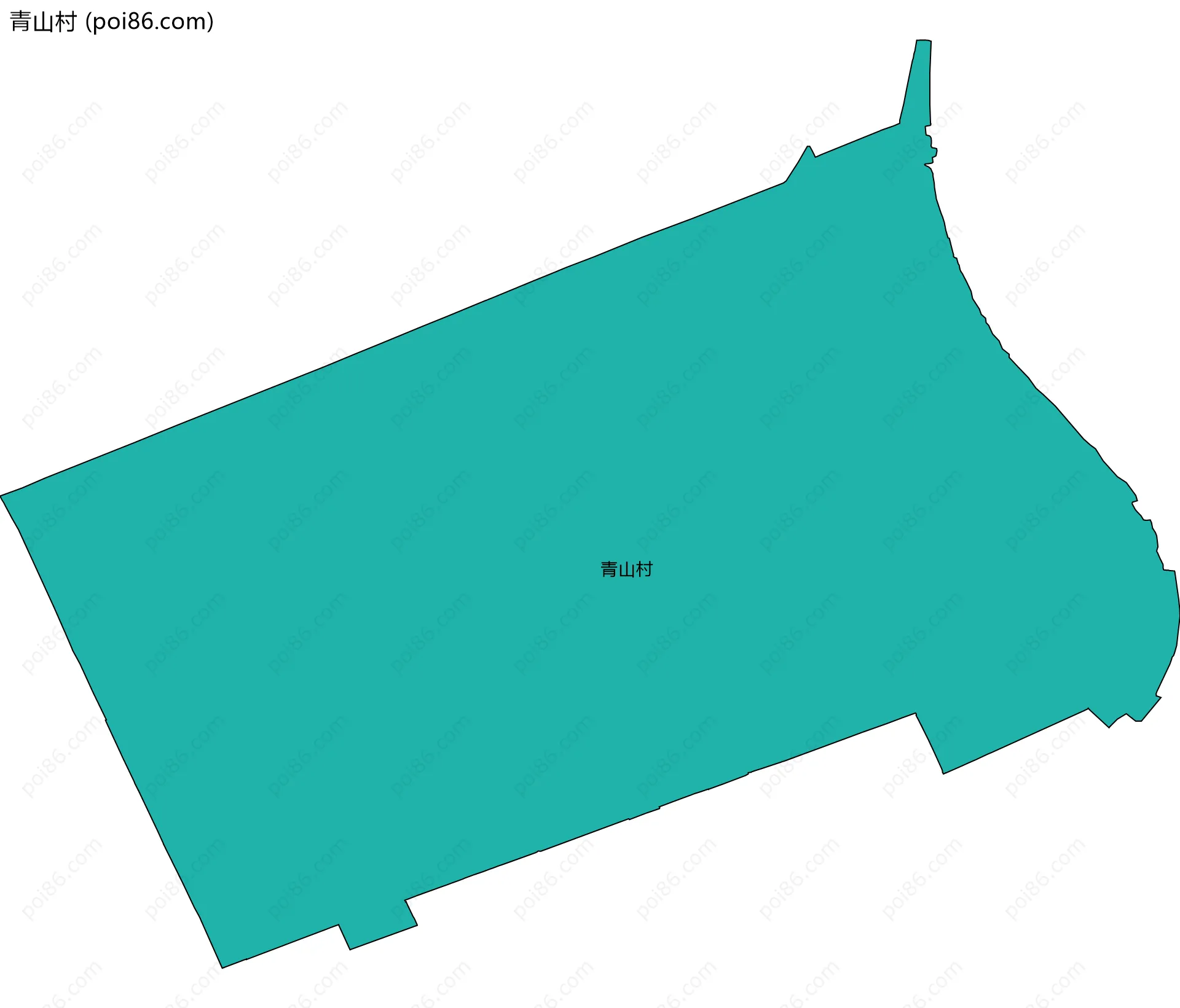 青山村边界地图