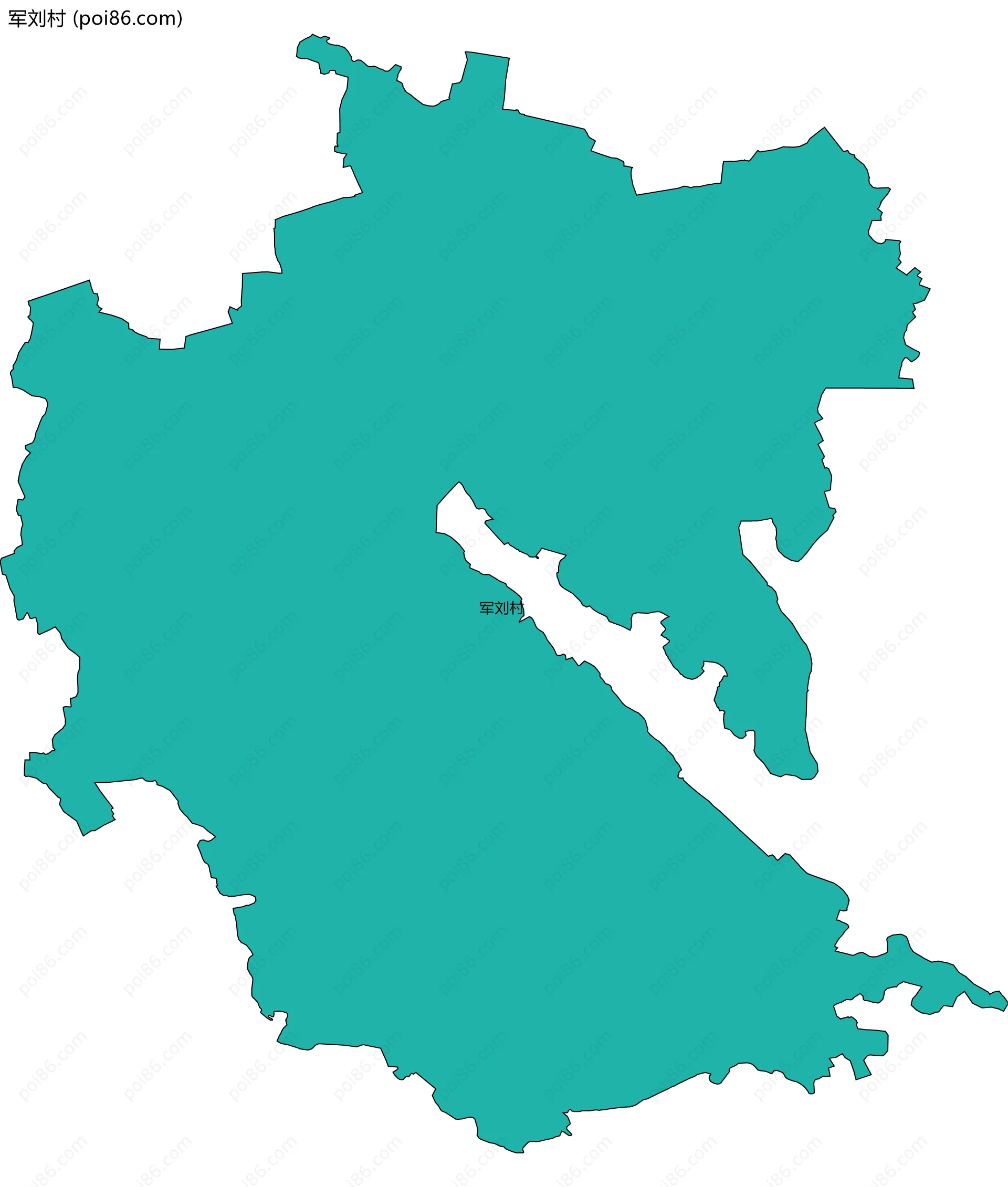 军刘村边界地图
