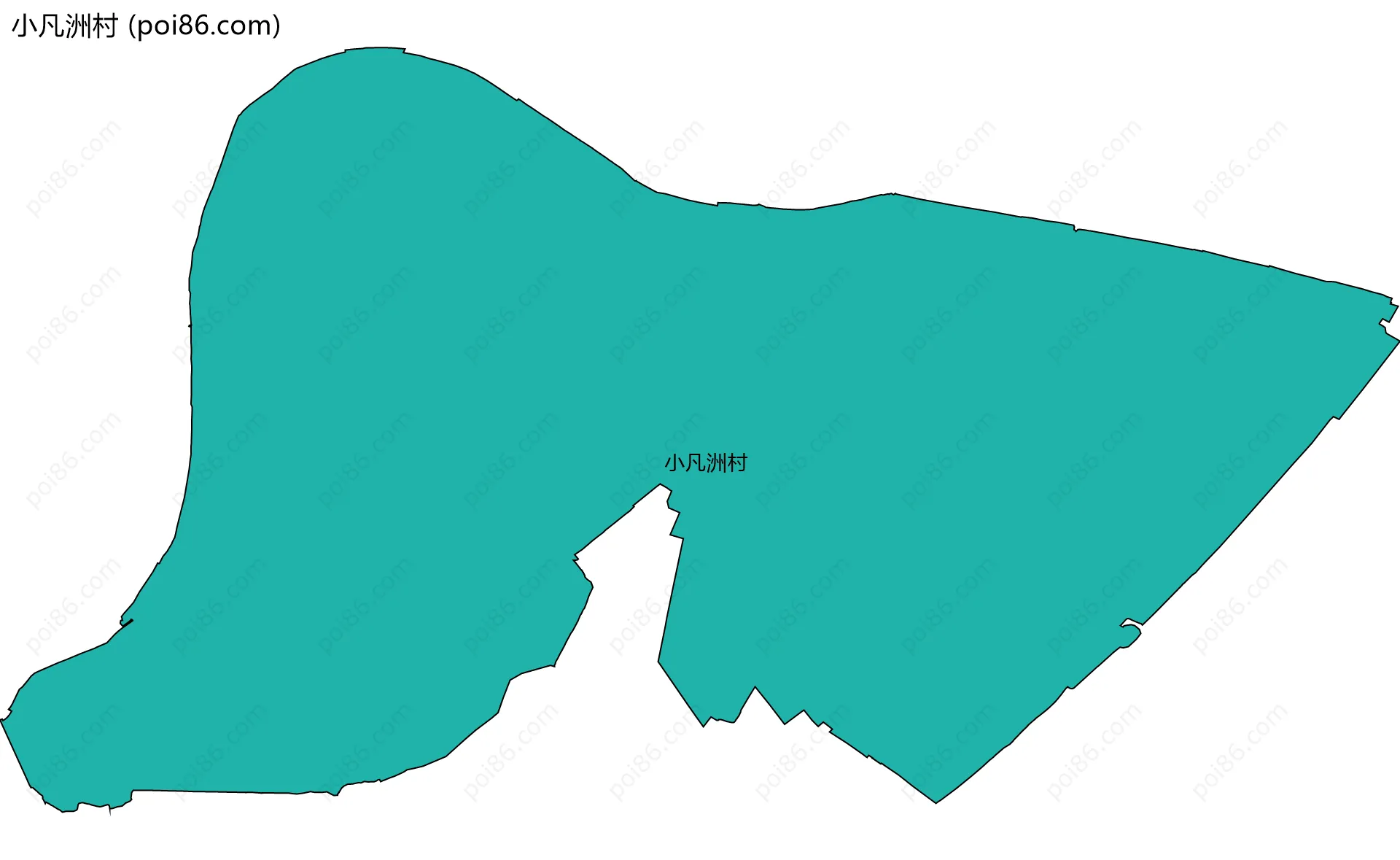 小凡洲村边界地图
