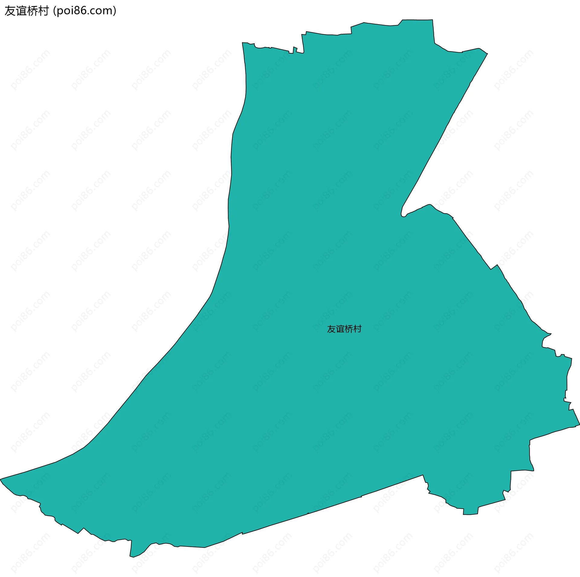 友谊桥村边界地图