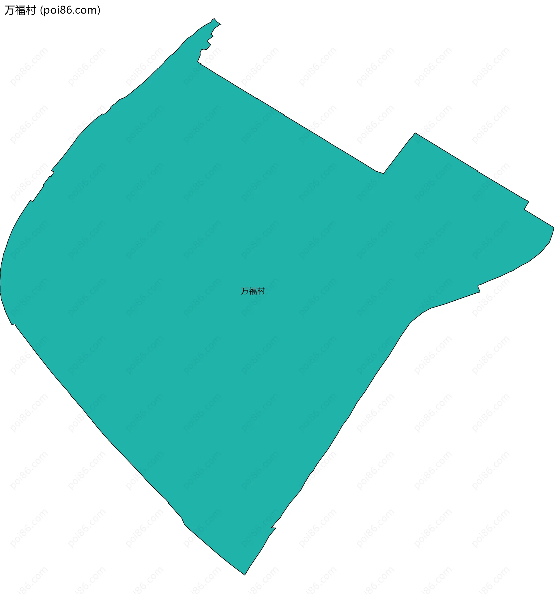 万福村边界地图