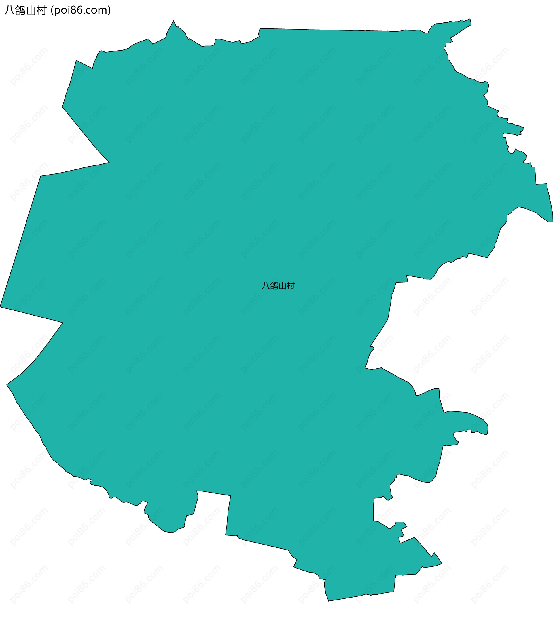 八鸽山村边界地图