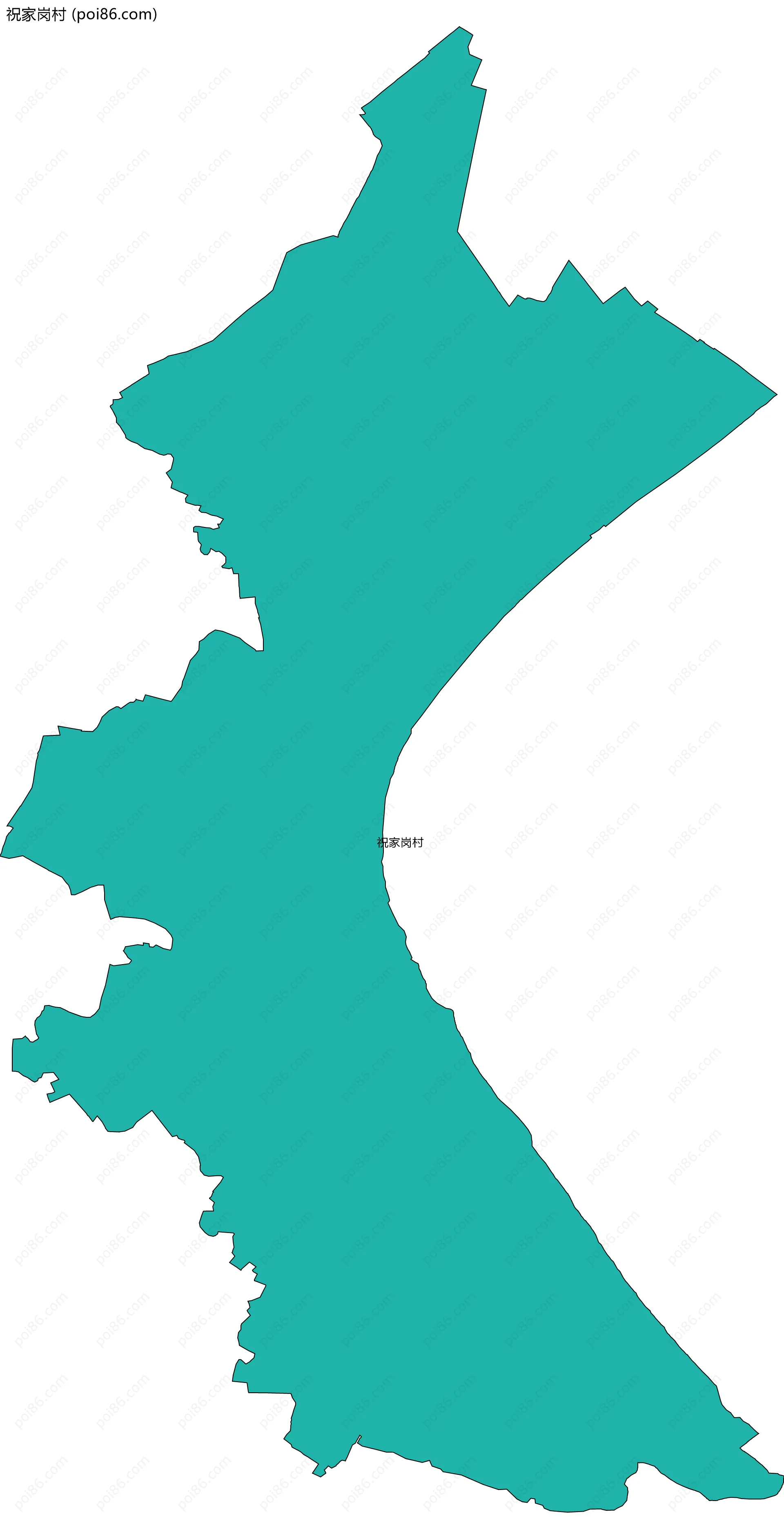 祝家岗村边界地图