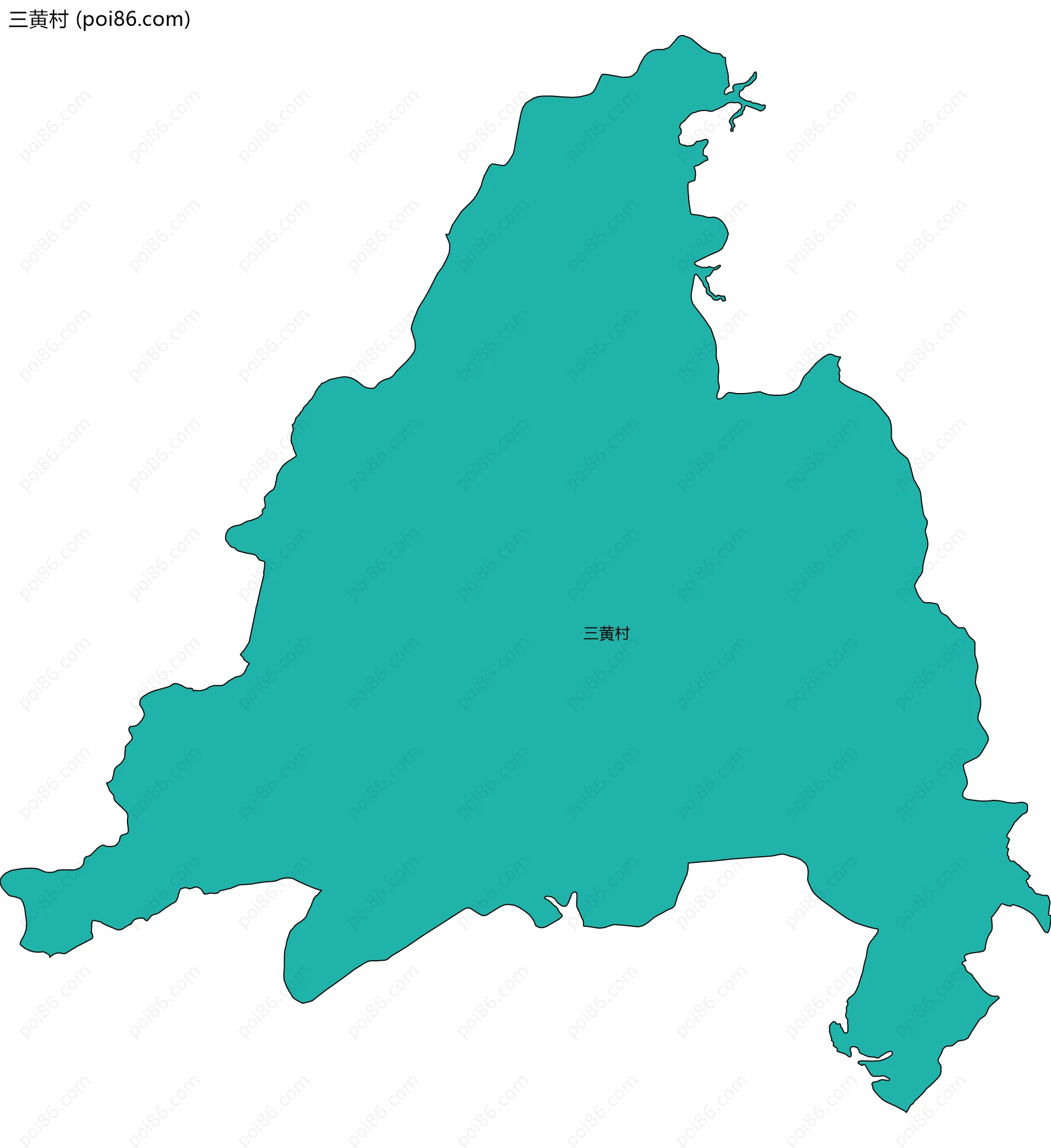 三黄村边界地图