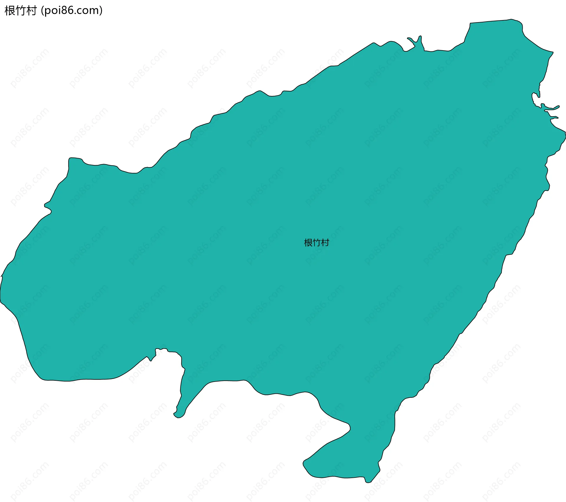 根竹村边界地图