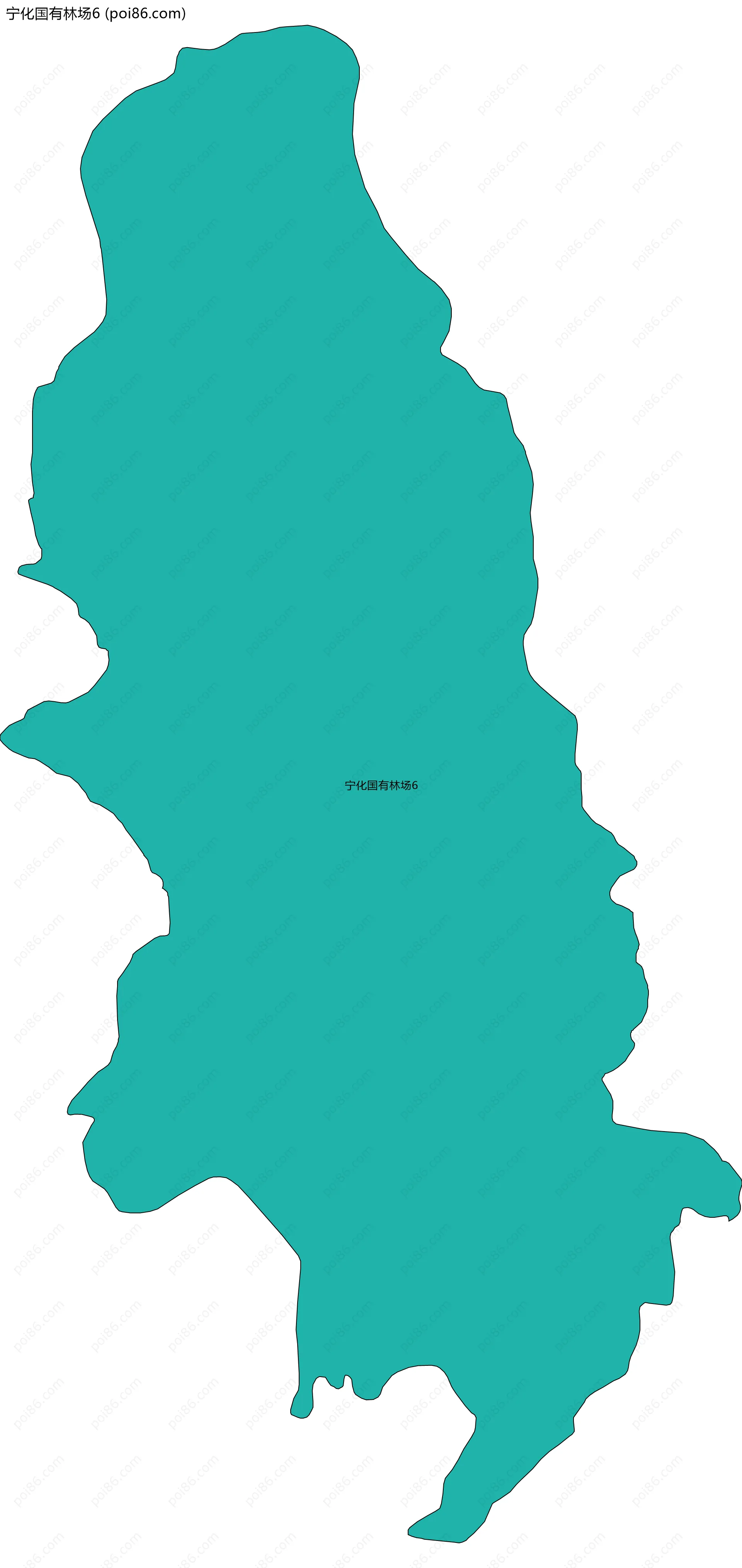 宁化国有林场6边界地图