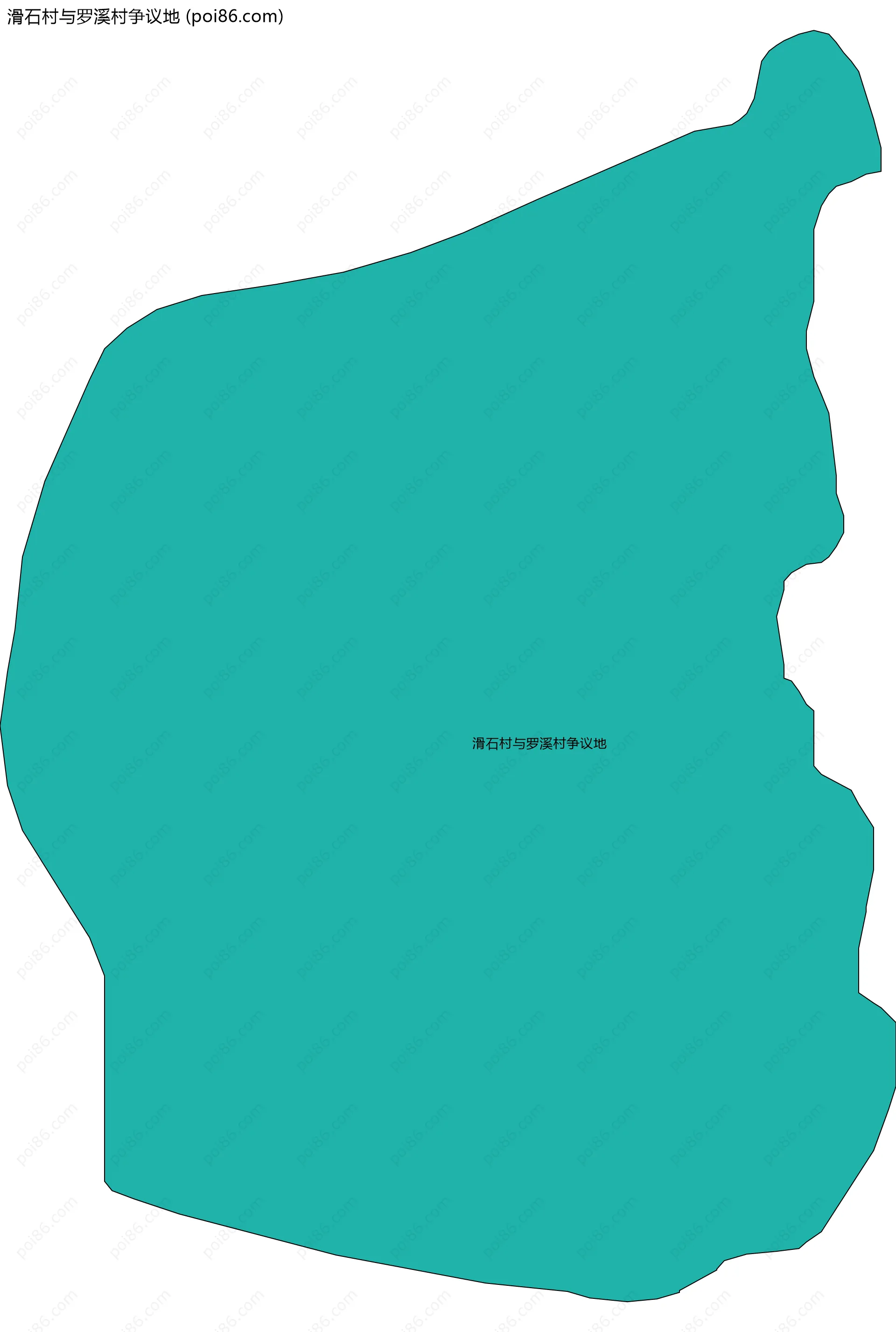 滑石村与罗溪村争议地边界地图