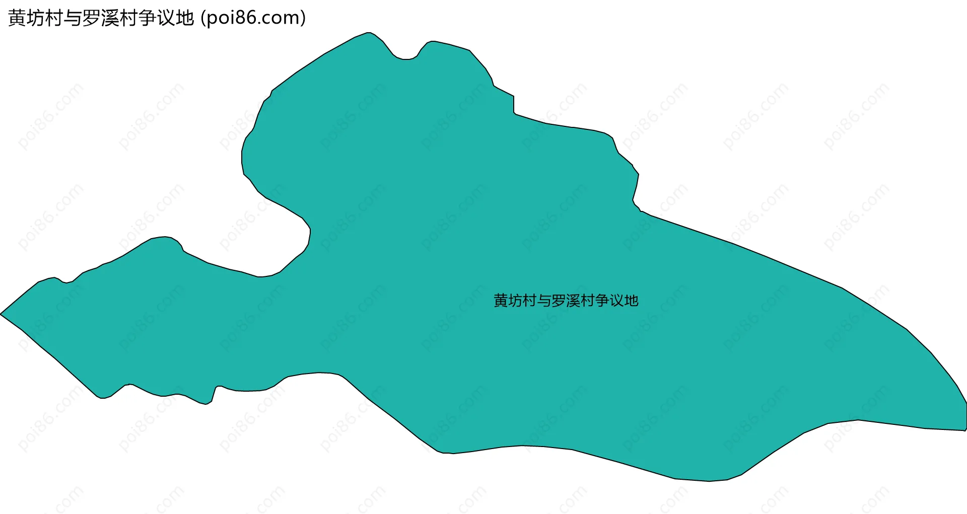 黄坊村与罗溪村争议地边界地图