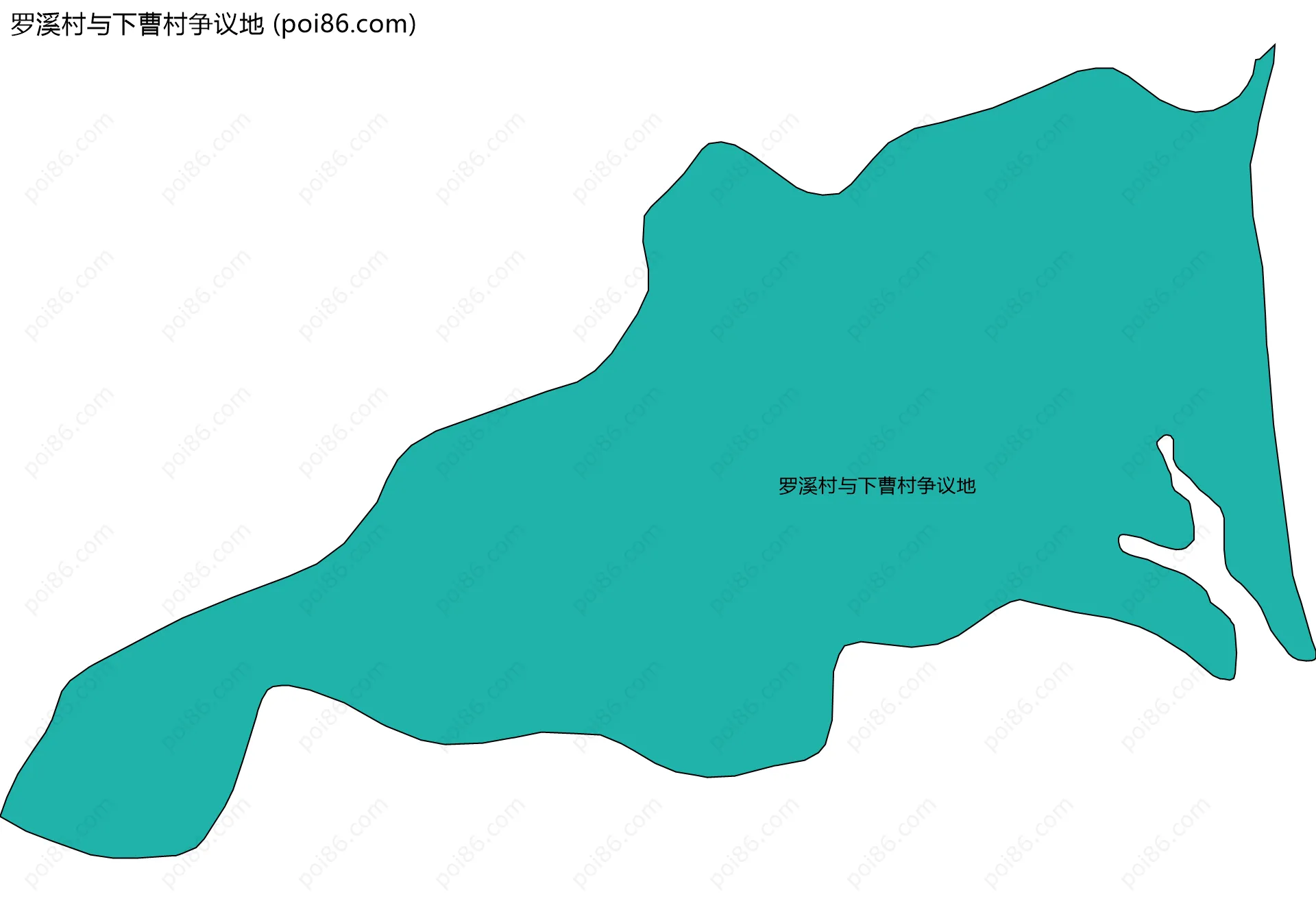 罗溪村与下曹村争议地边界地图
