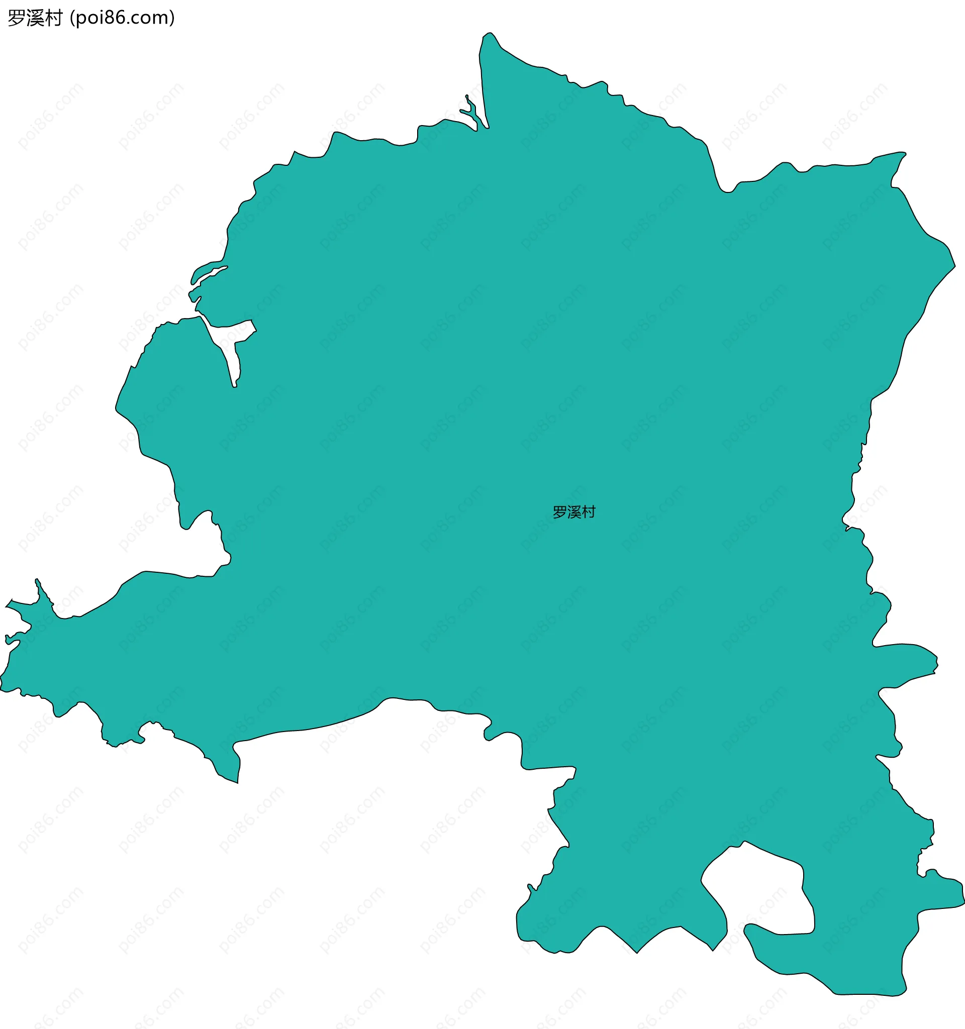 罗溪村边界地图