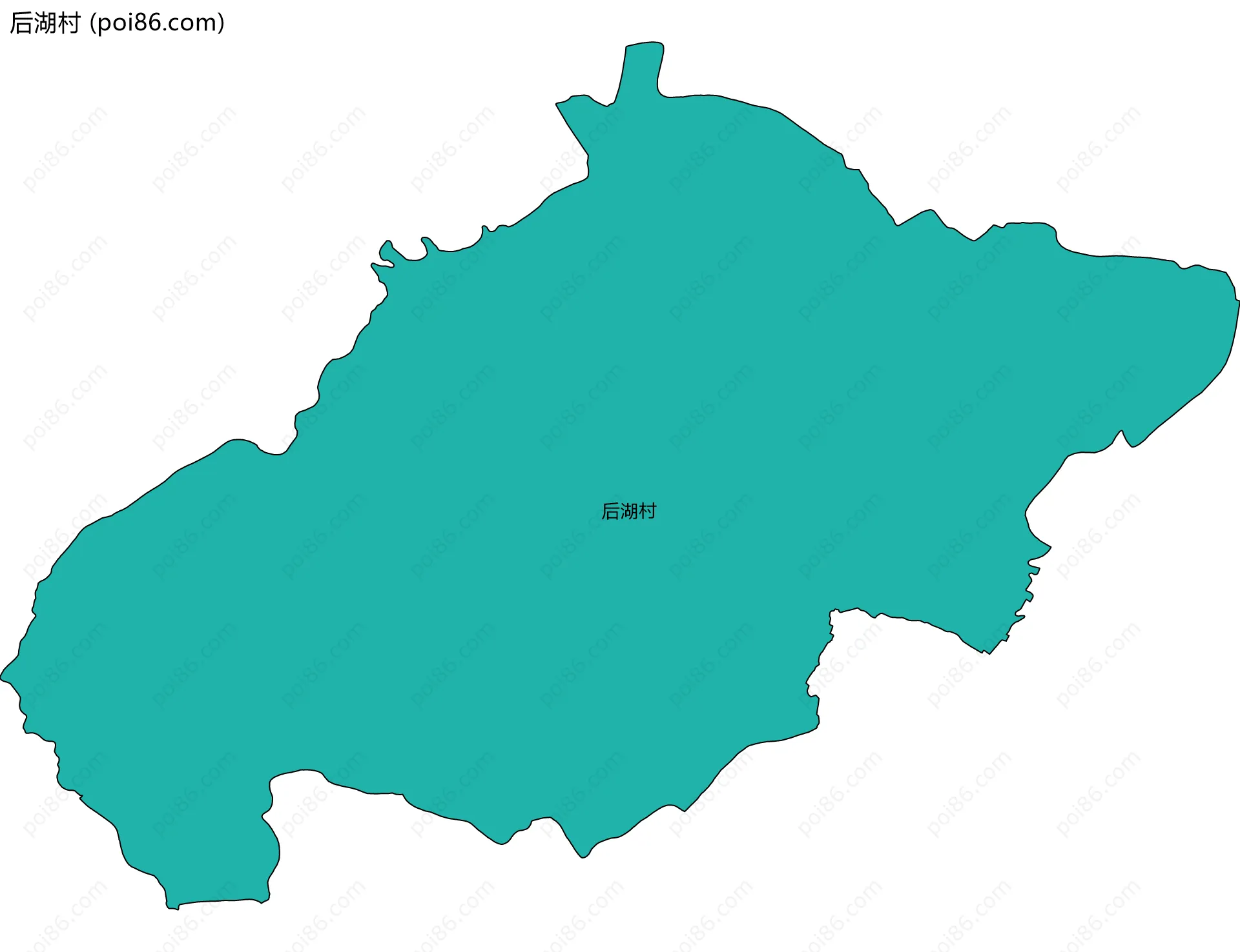 后湖村边界地图