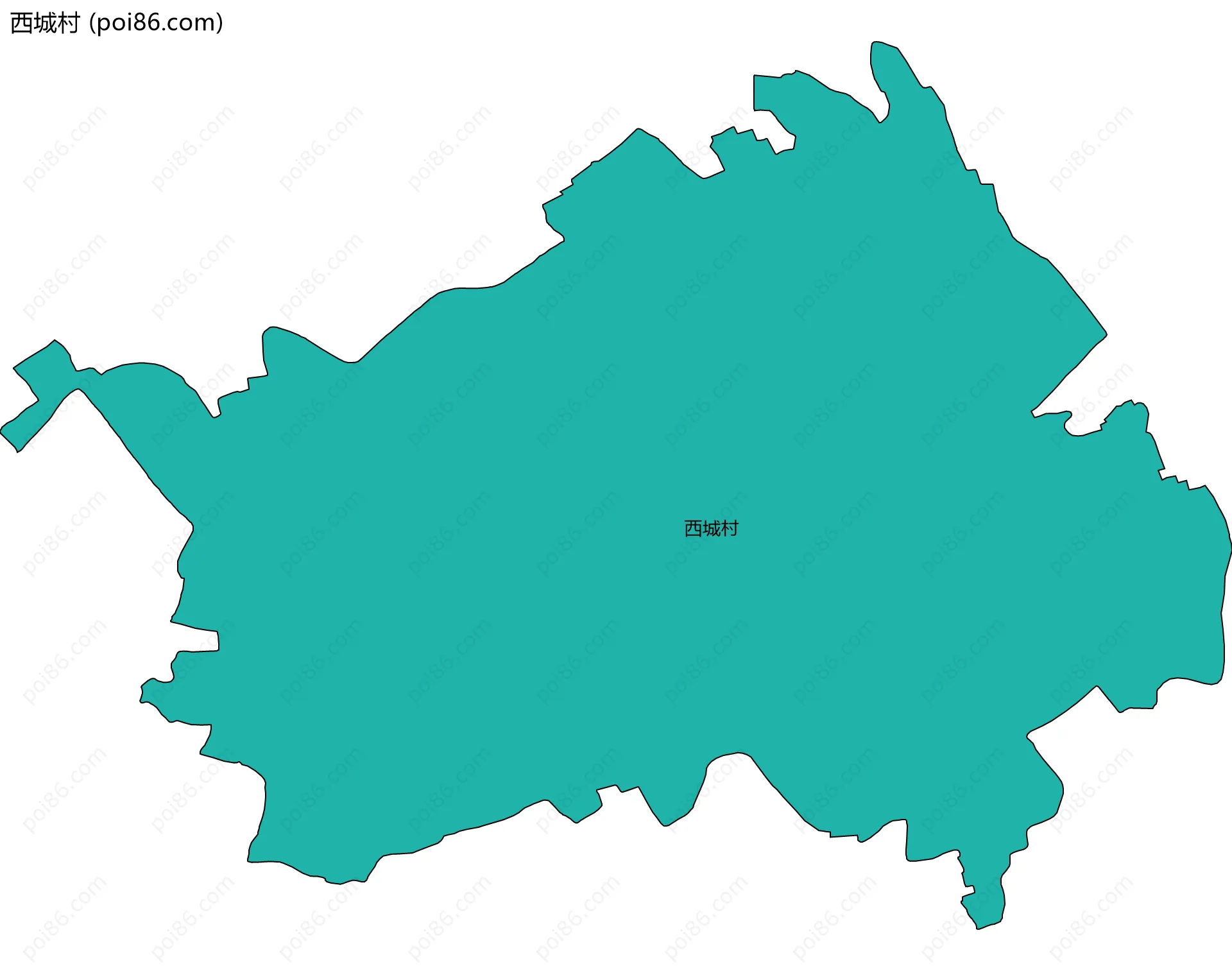 西城村边界地图