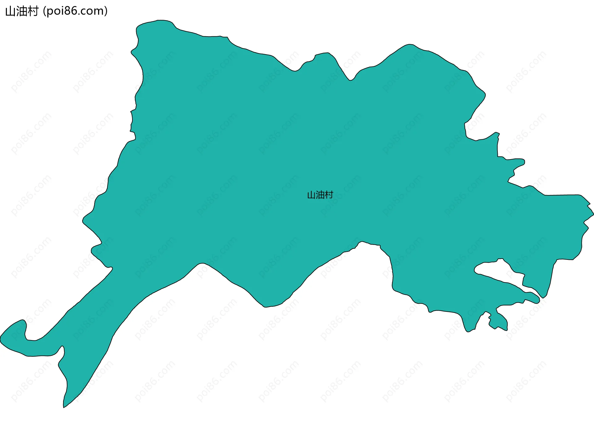 山油村边界地图