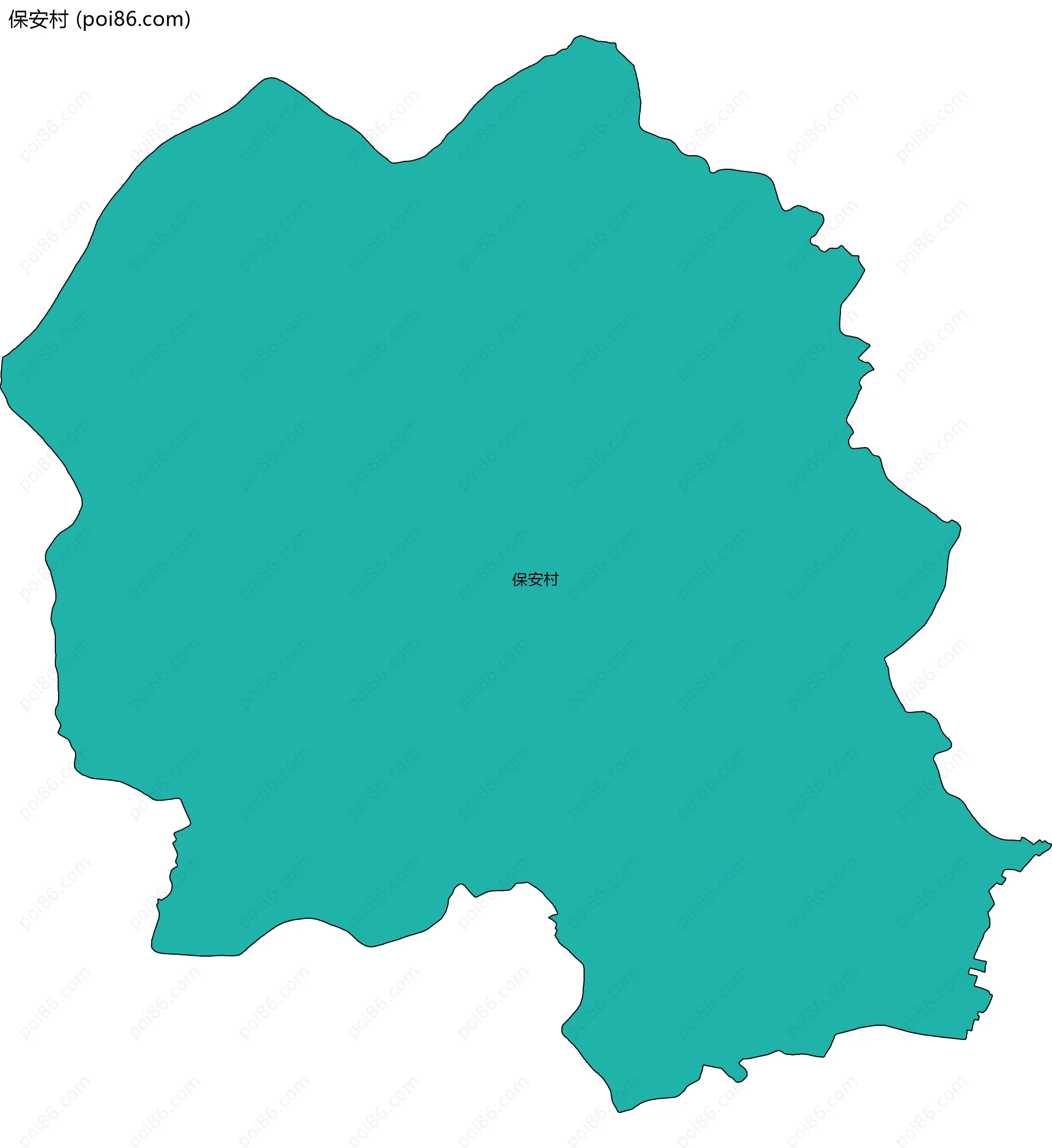 保安村边界地图