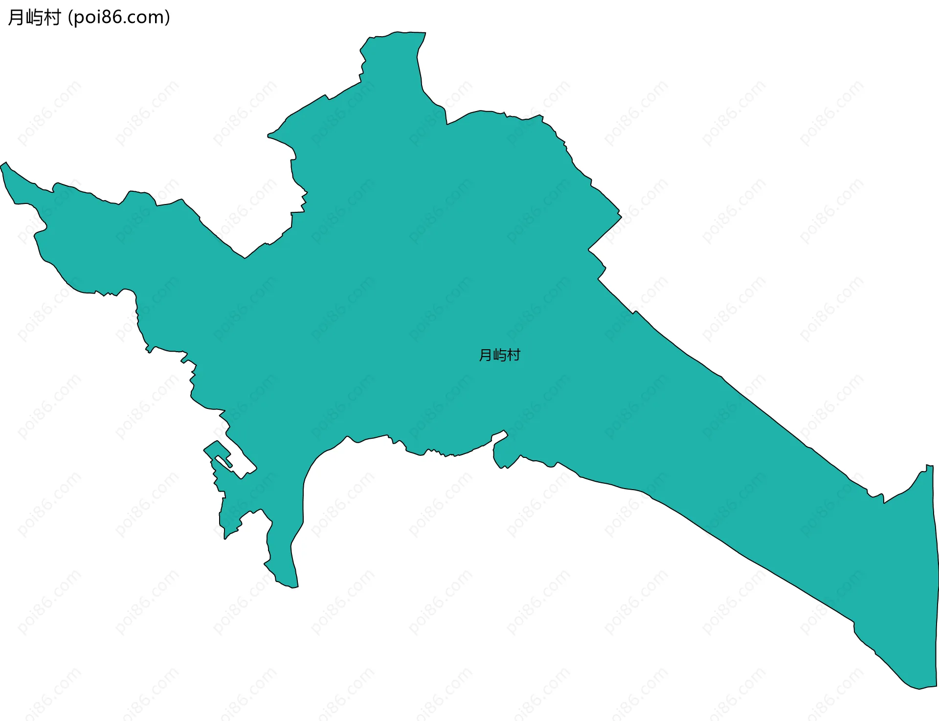 月屿村边界地图