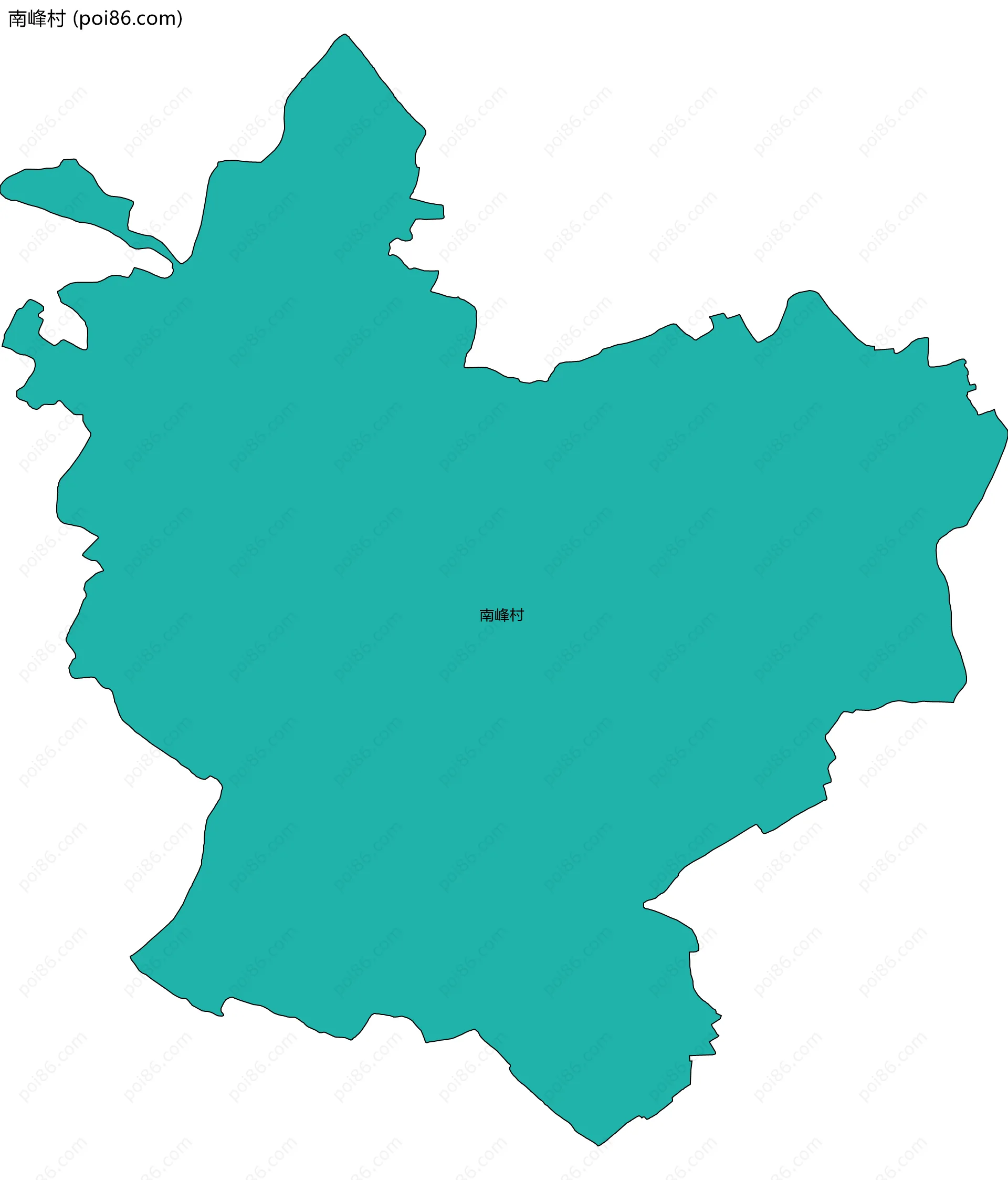 南峰村边界地图