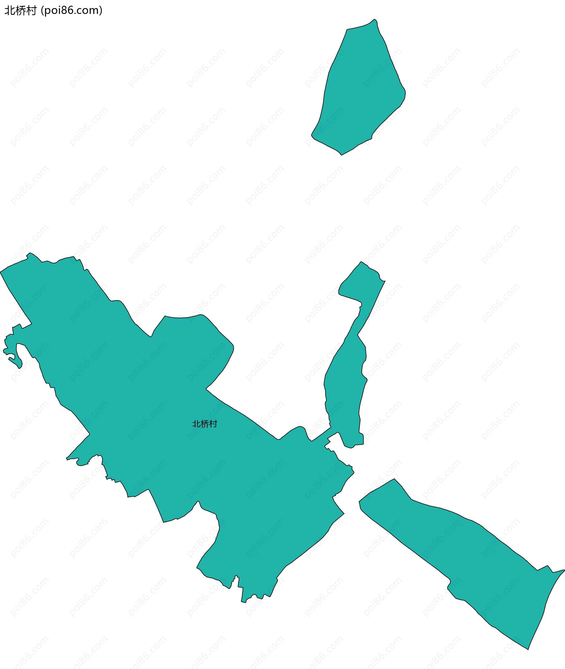 北桥村边界地图