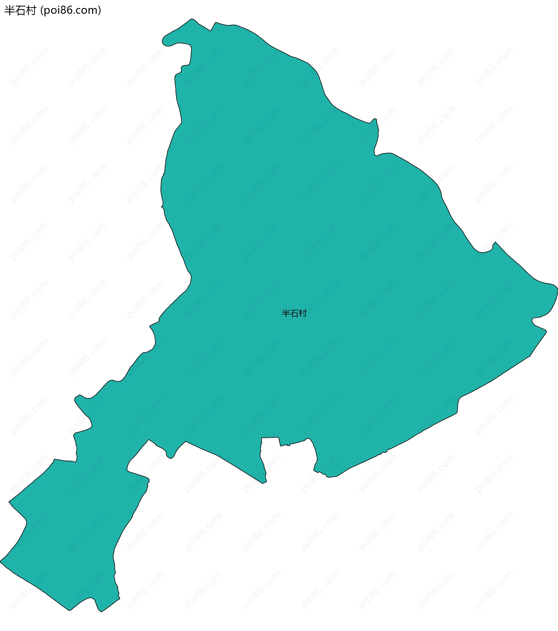 半石村边界地图