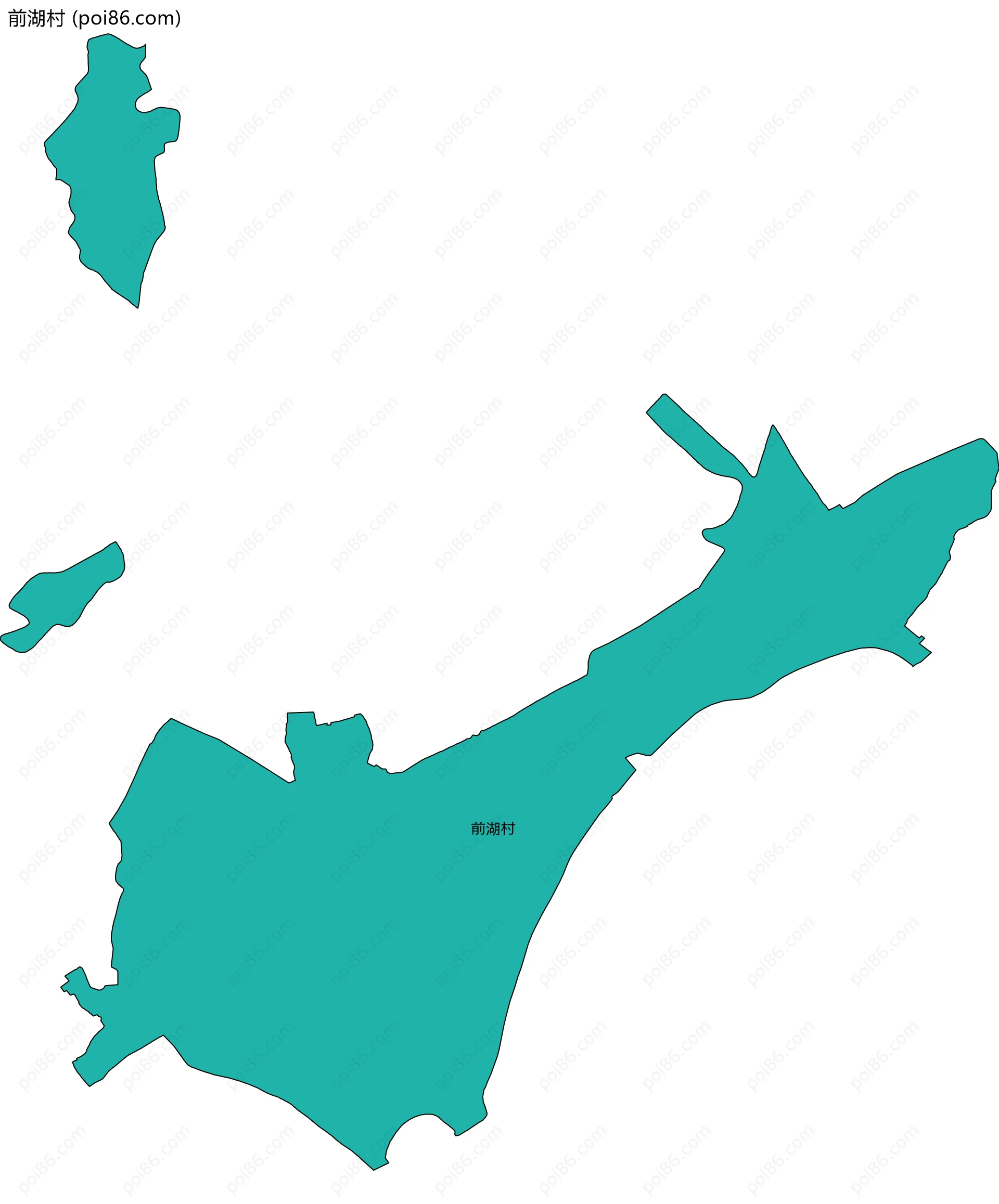 前湖村边界地图