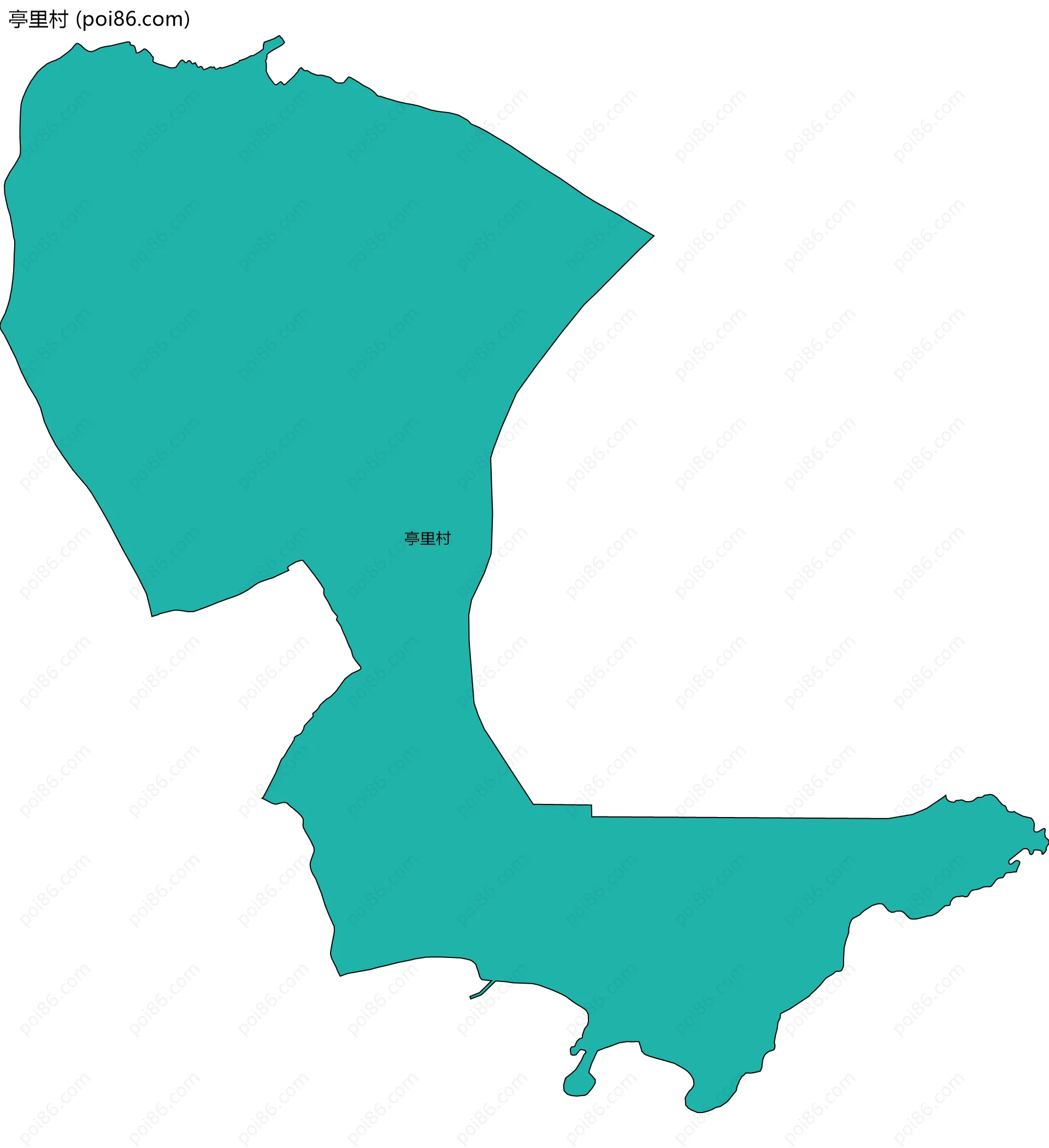 亭里村边界地图