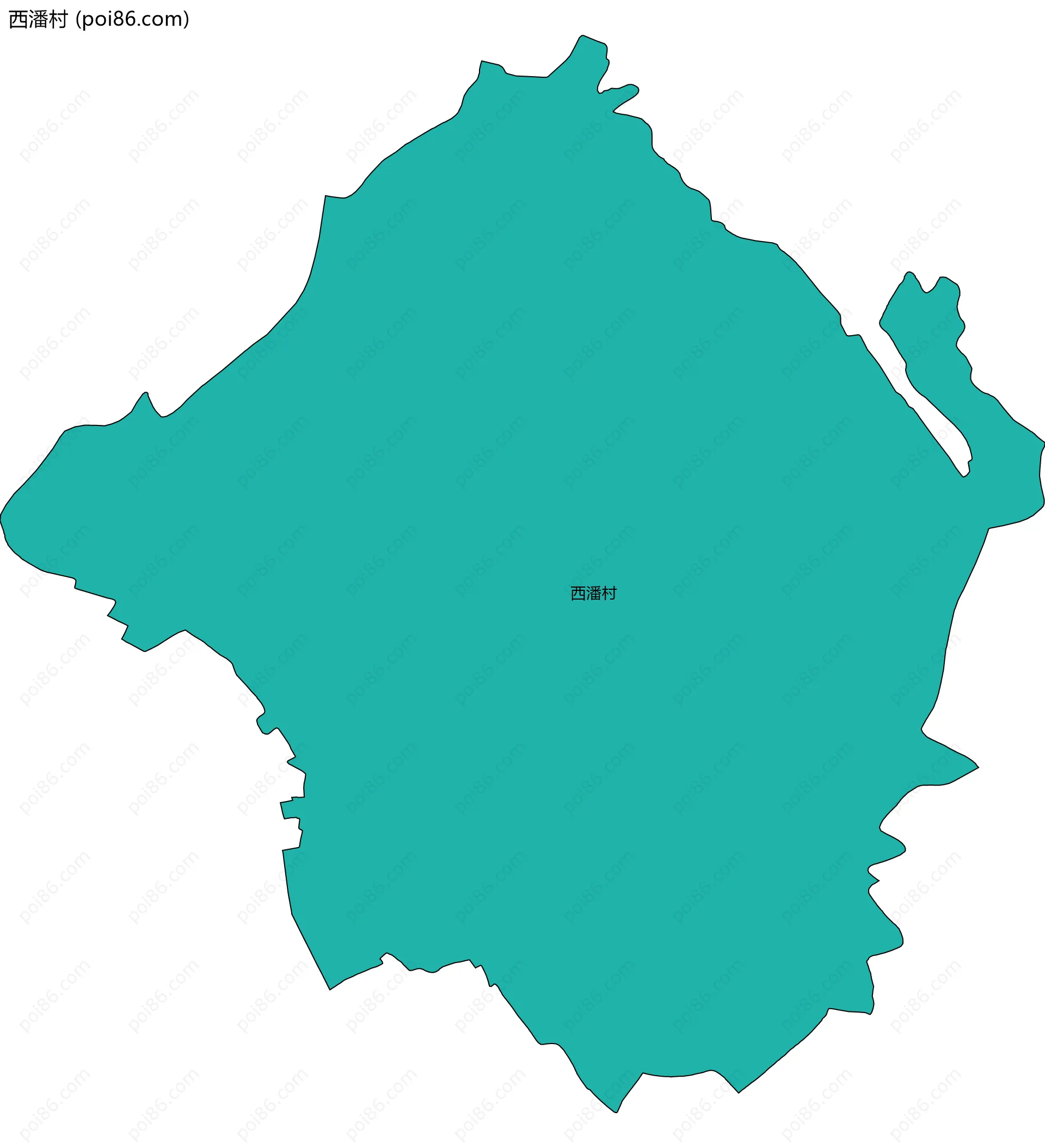 西潘村边界地图