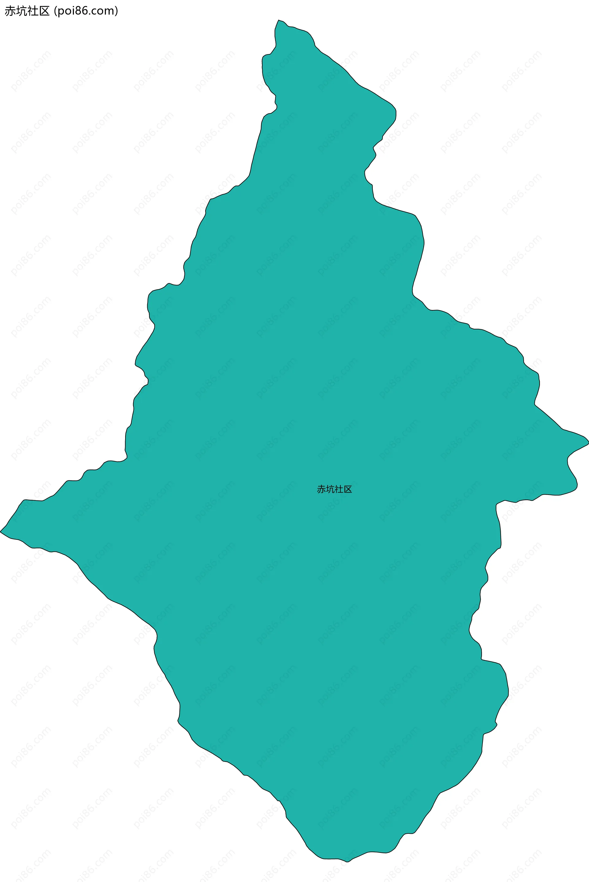 赤坑社区边界地图