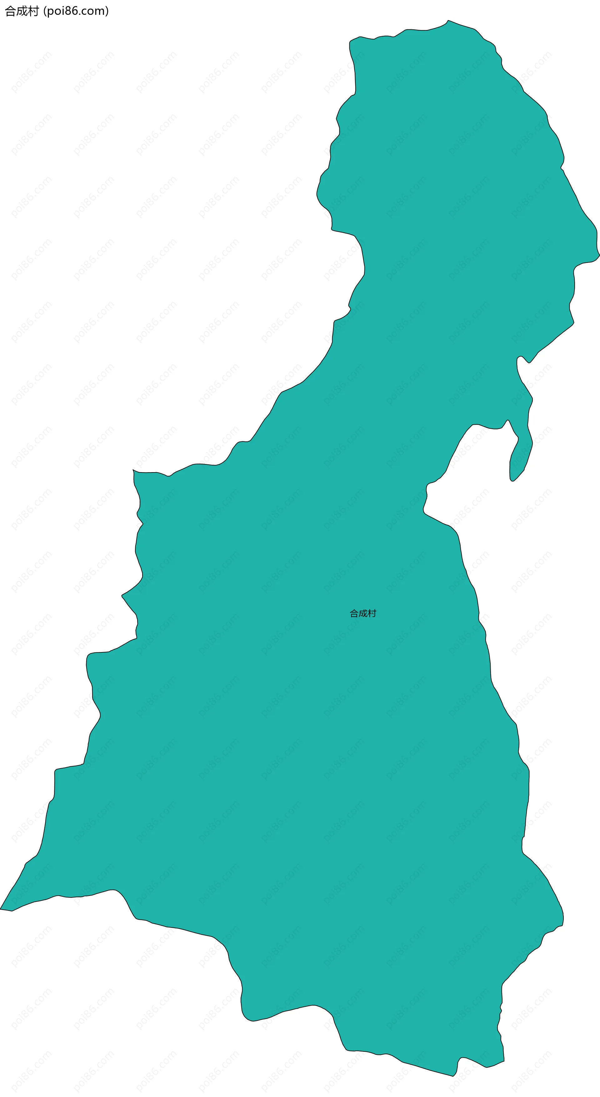 合成村边界地图