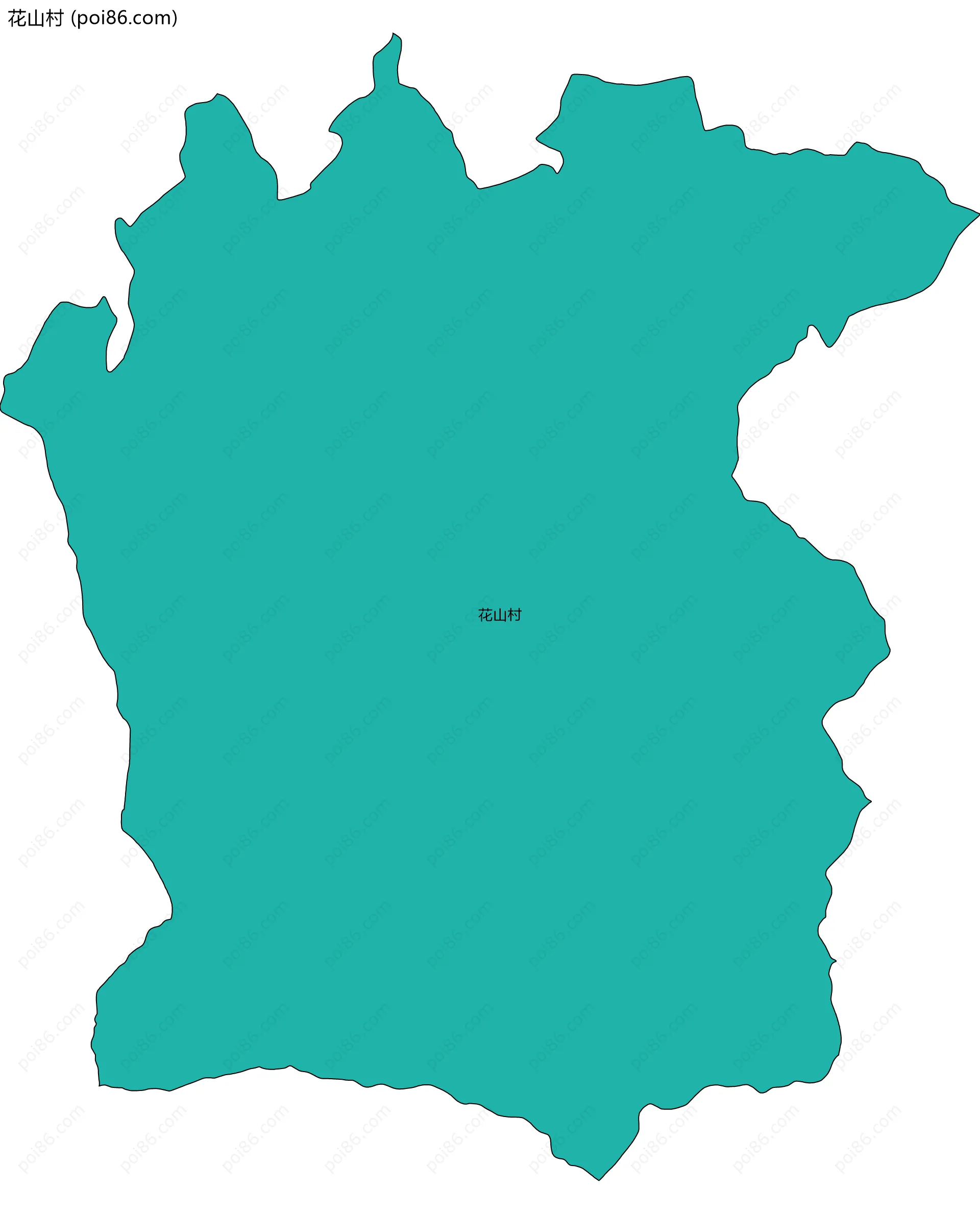 花山村边界地图