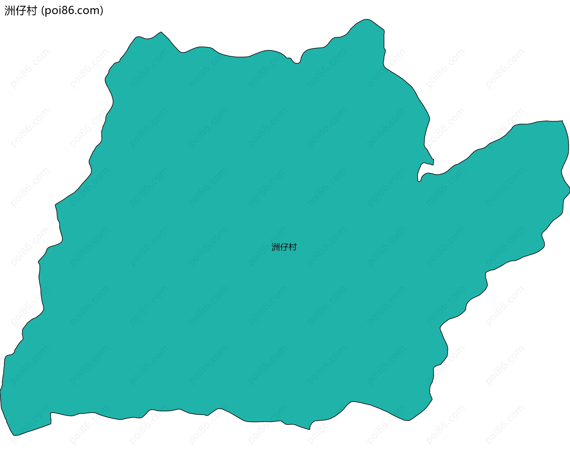 洲仔村边界地图