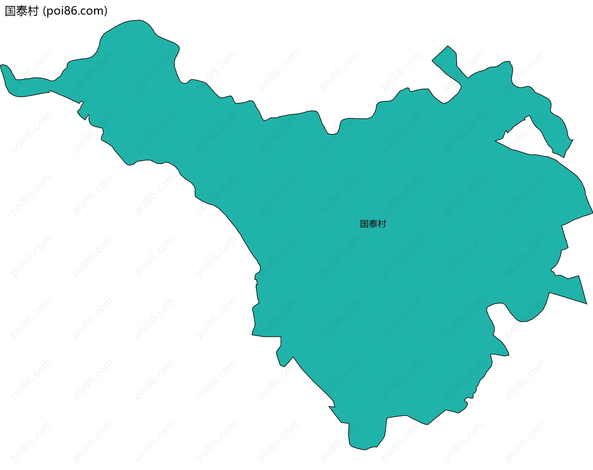 国泰村边界地图