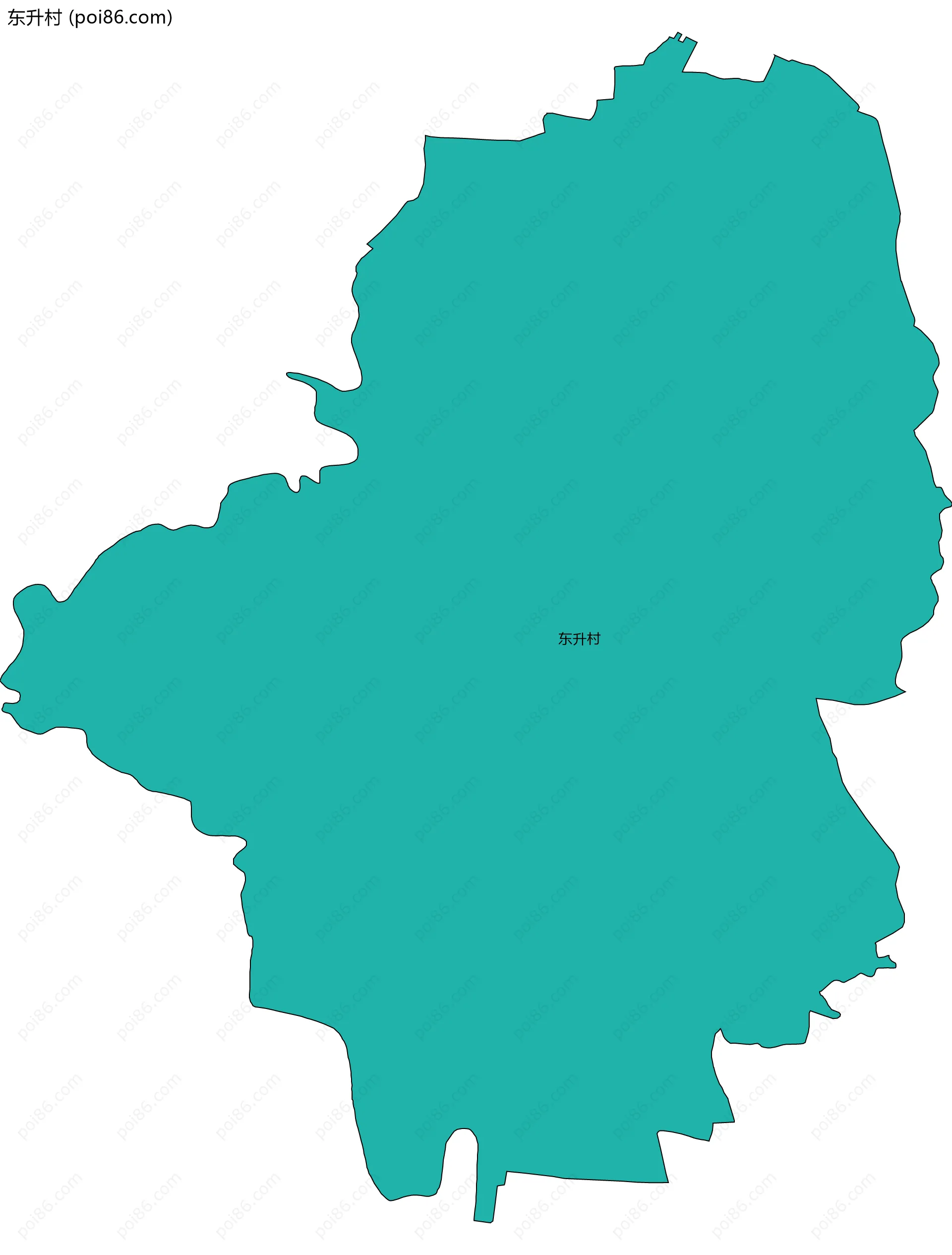 东升村边界地图