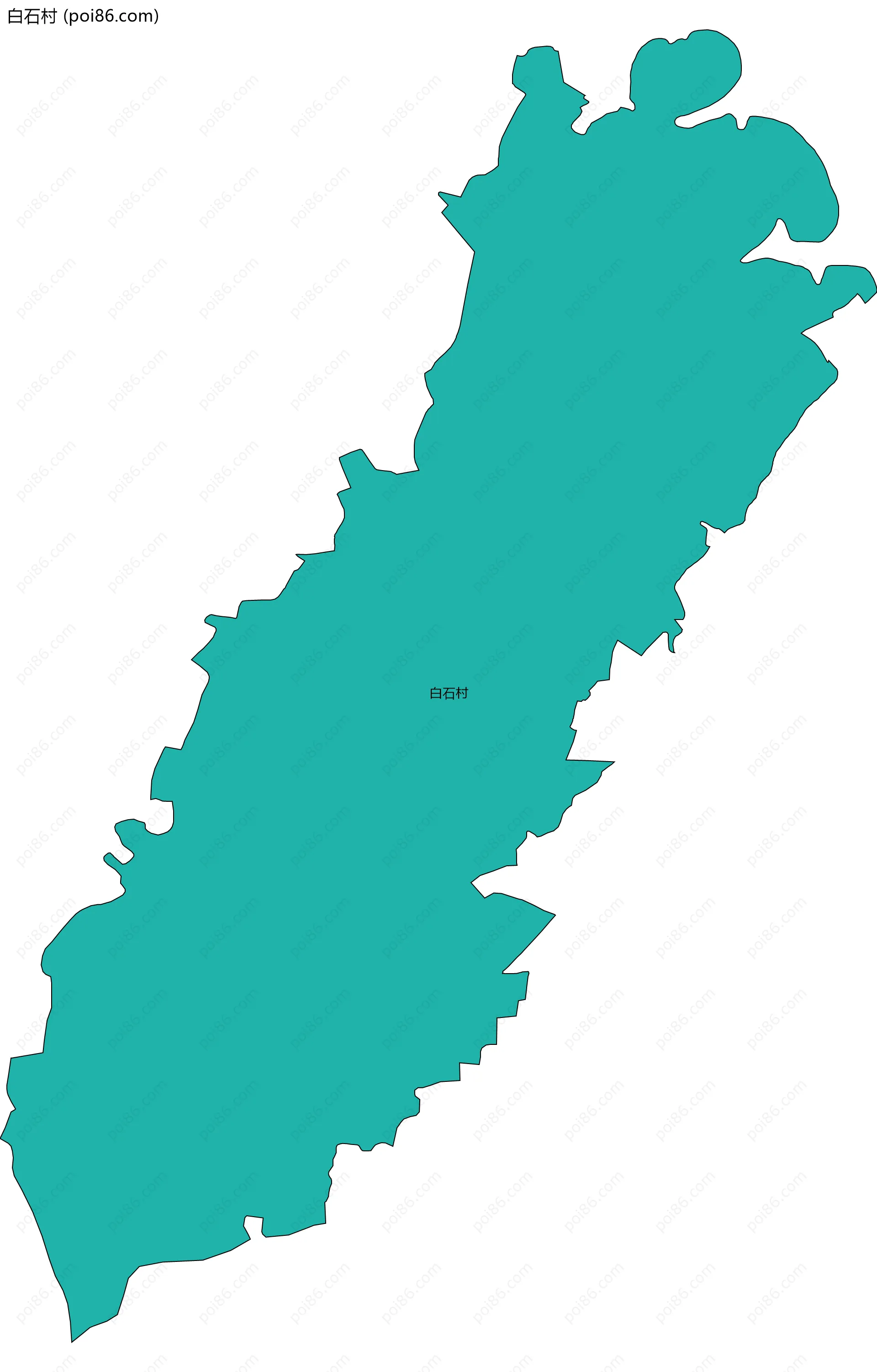 白石村边界地图