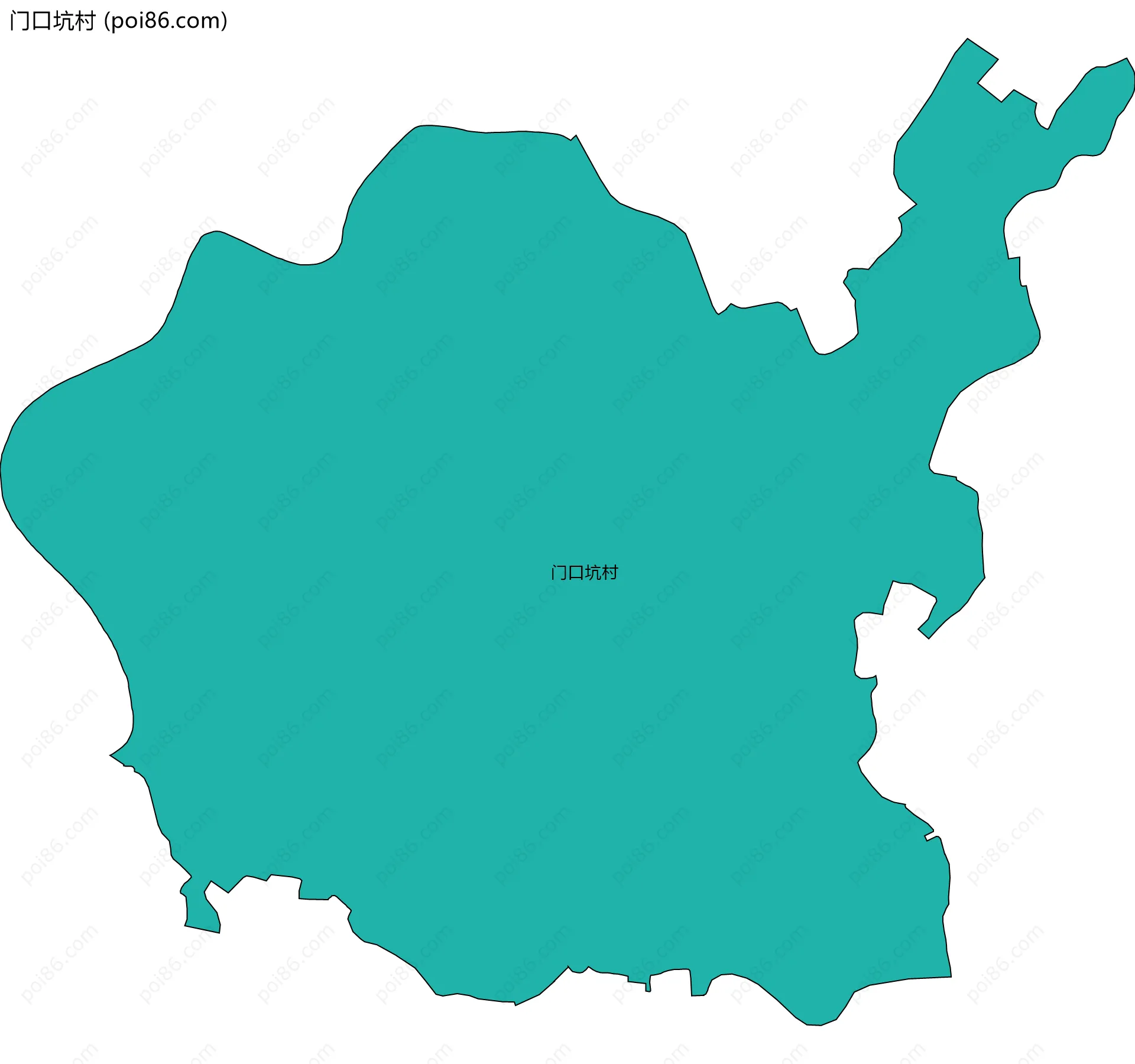 门口坑村边界地图