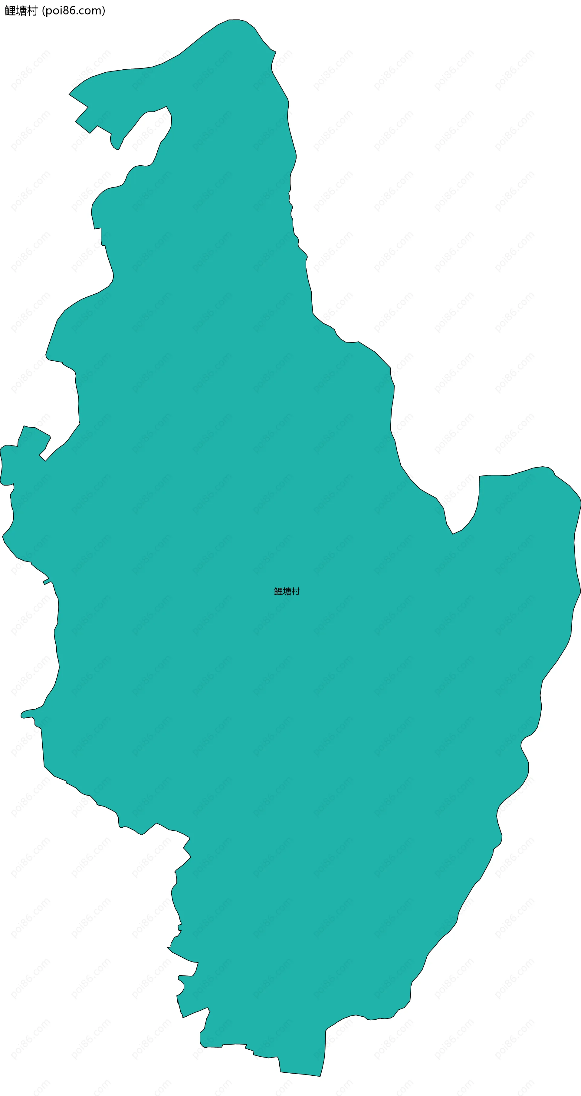 鲤塘村边界地图