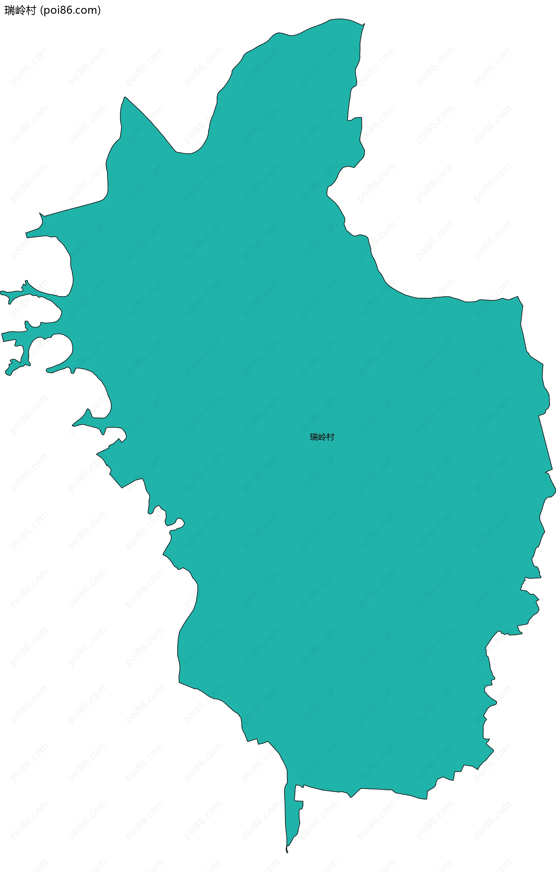 瑞岭村边界地图