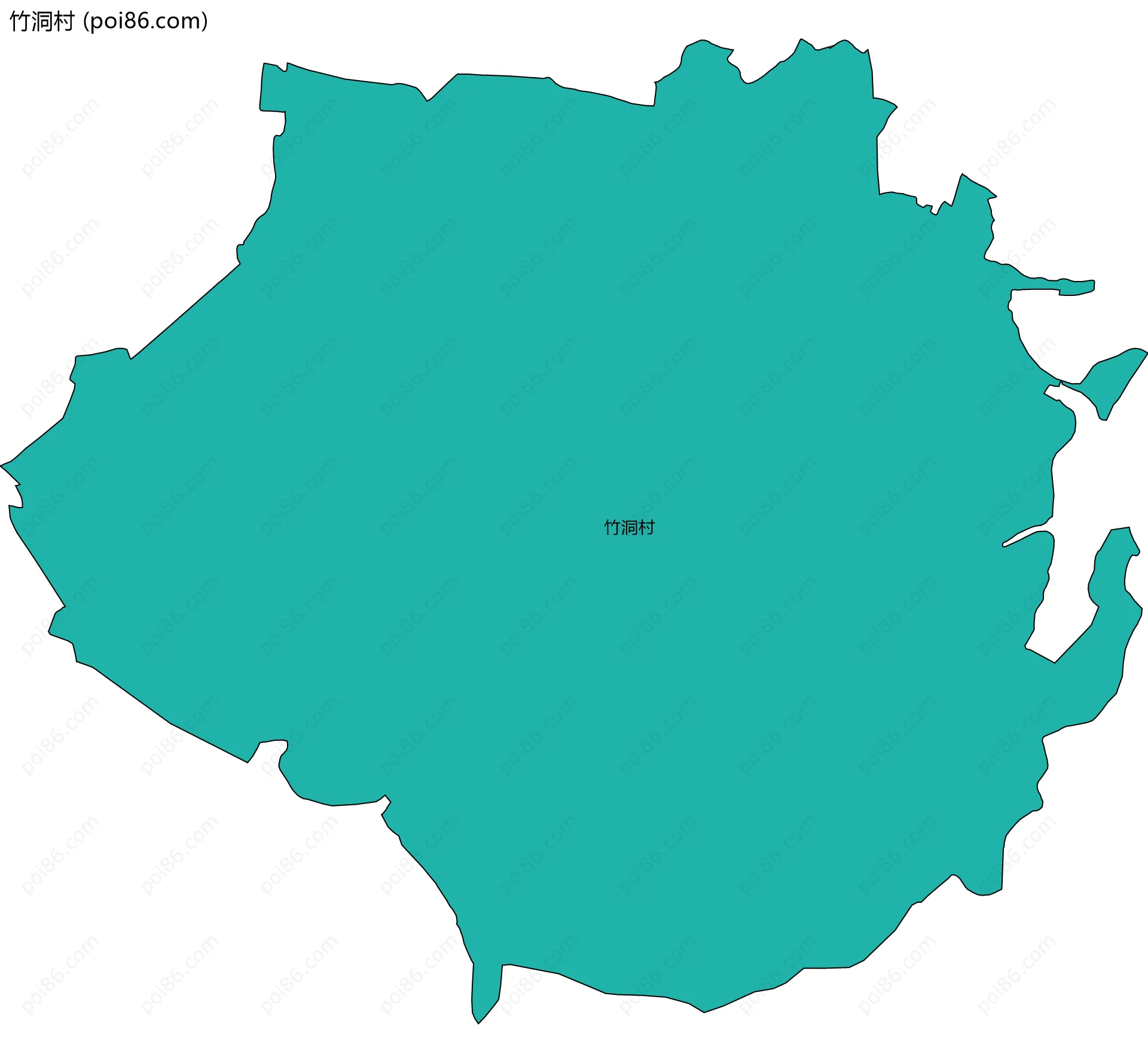 竹洞村边界地图