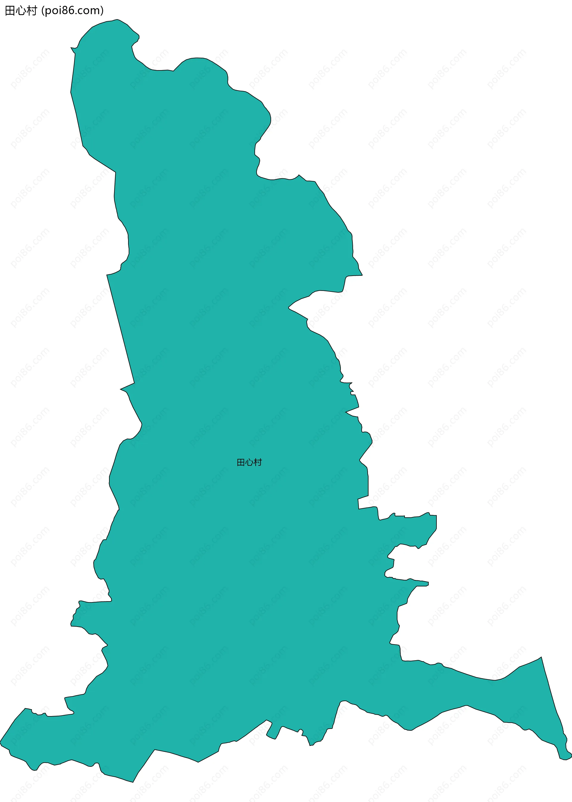 田心村边界地图