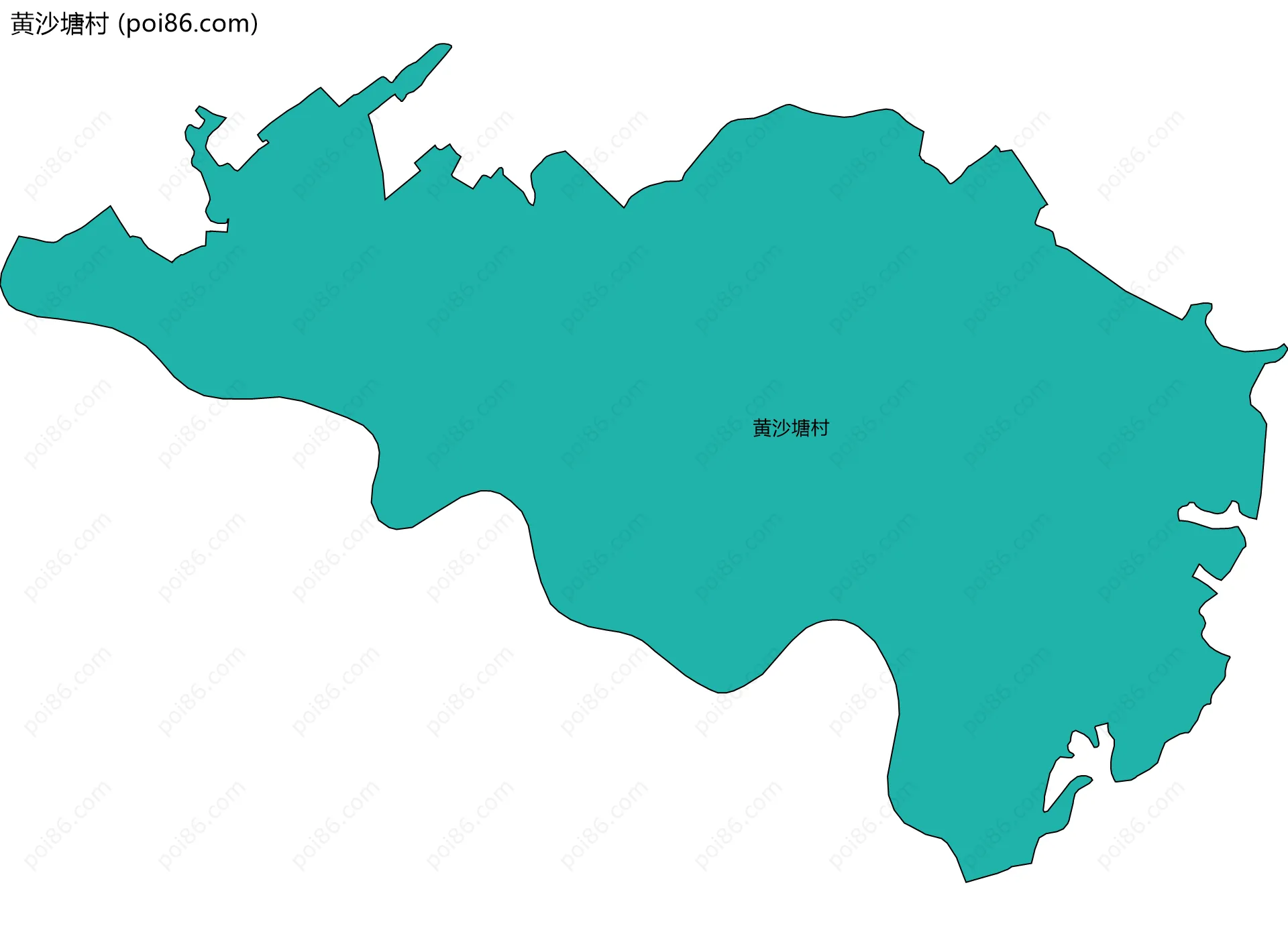 黄沙塘村边界地图