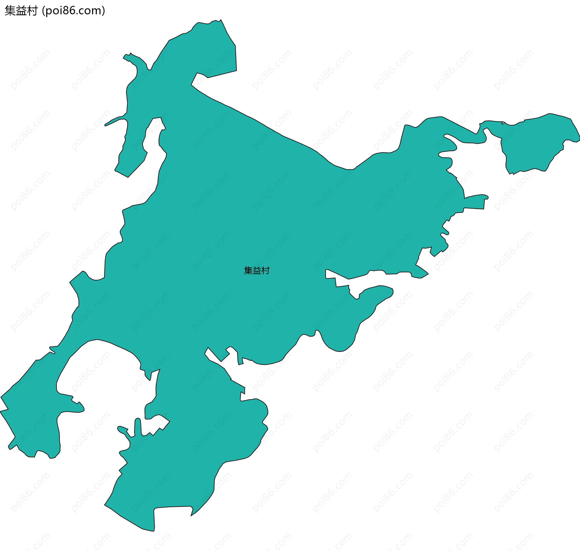 集益村边界地图