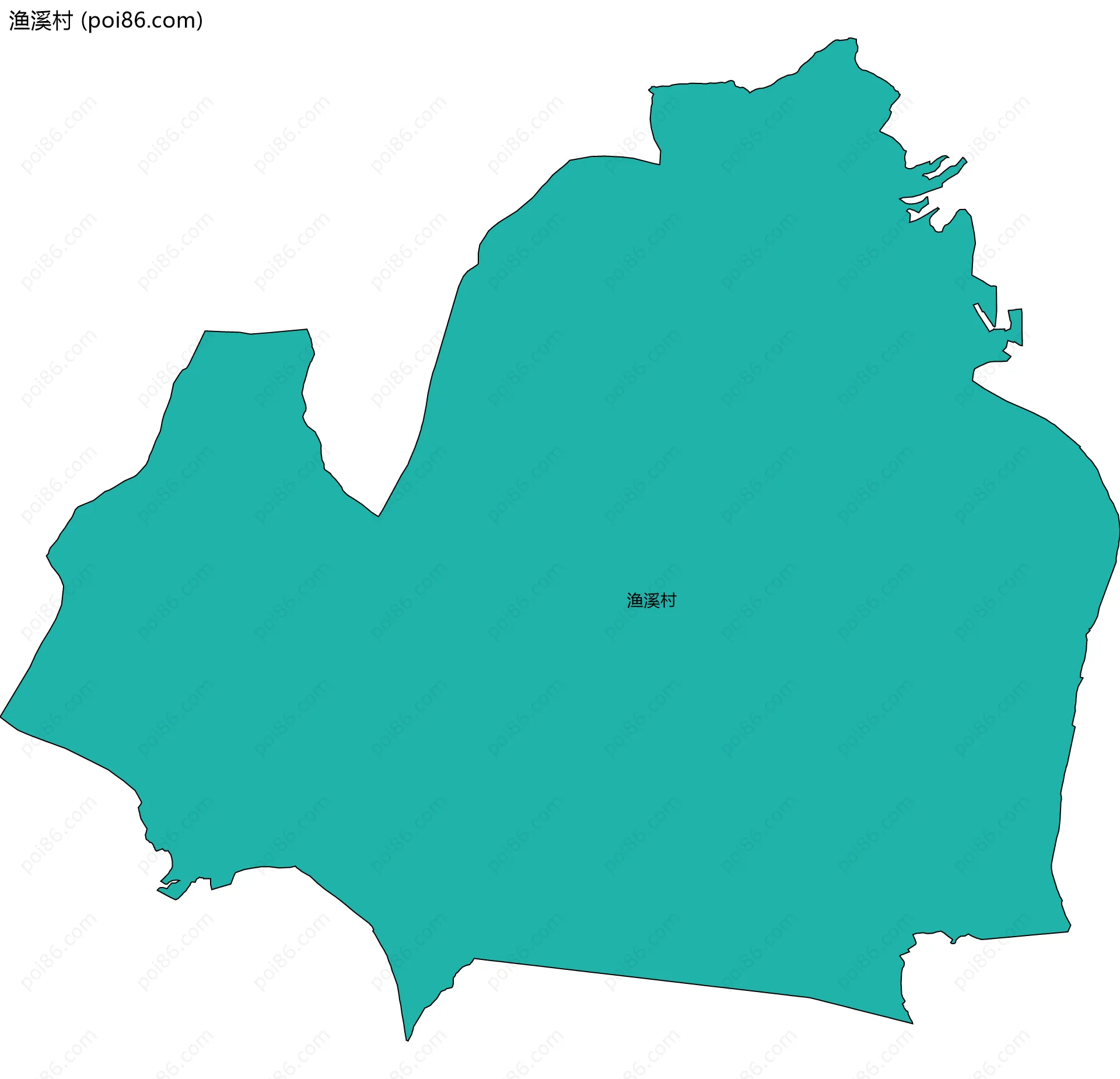 渔溪村边界地图