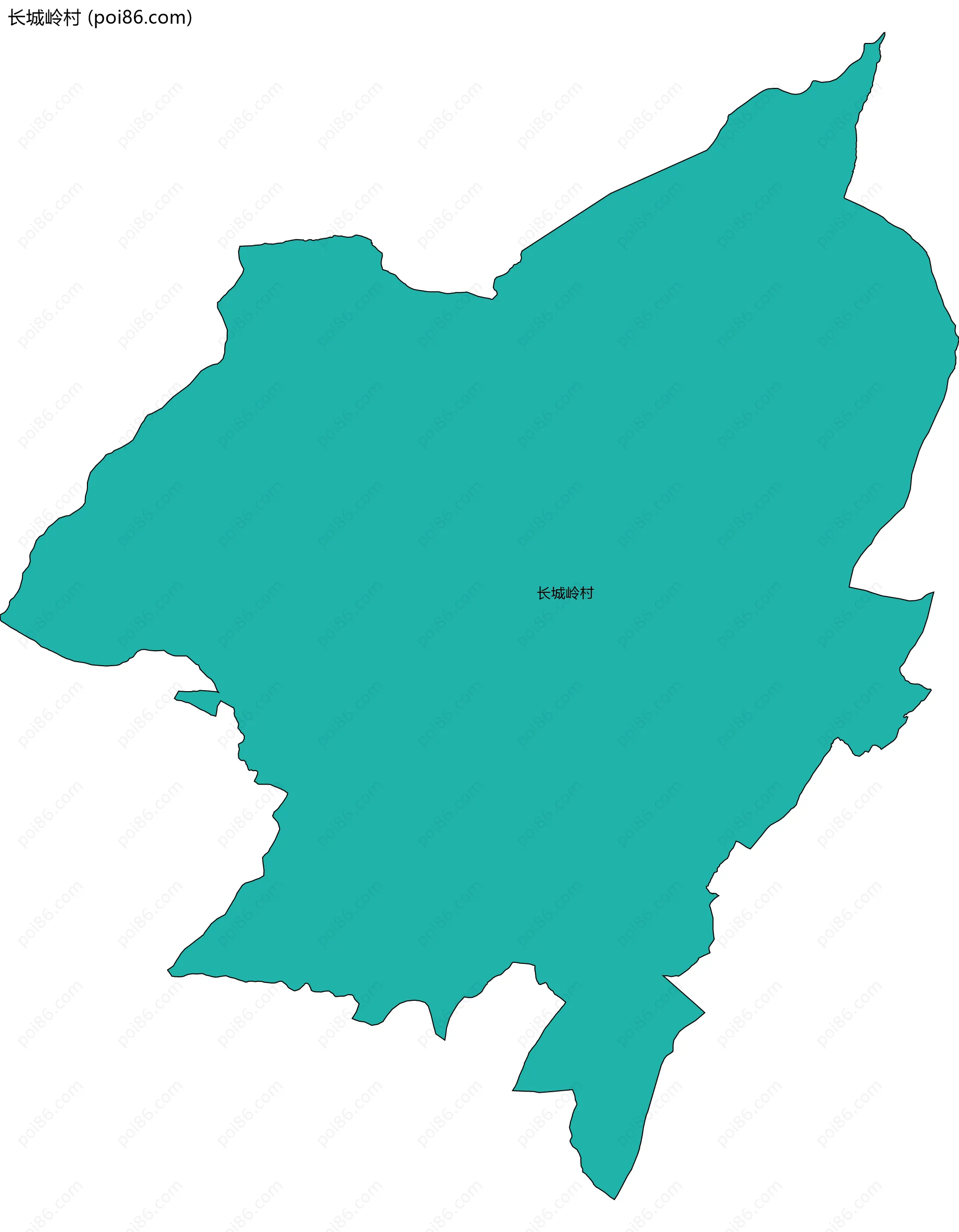 长城岭村边界地图