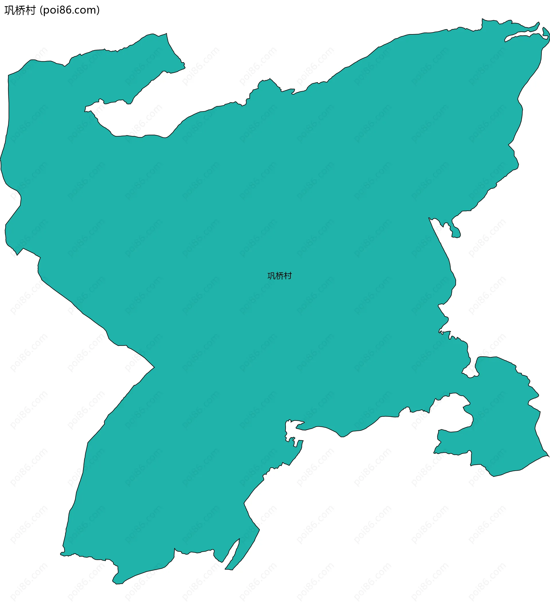 巩桥村边界地图