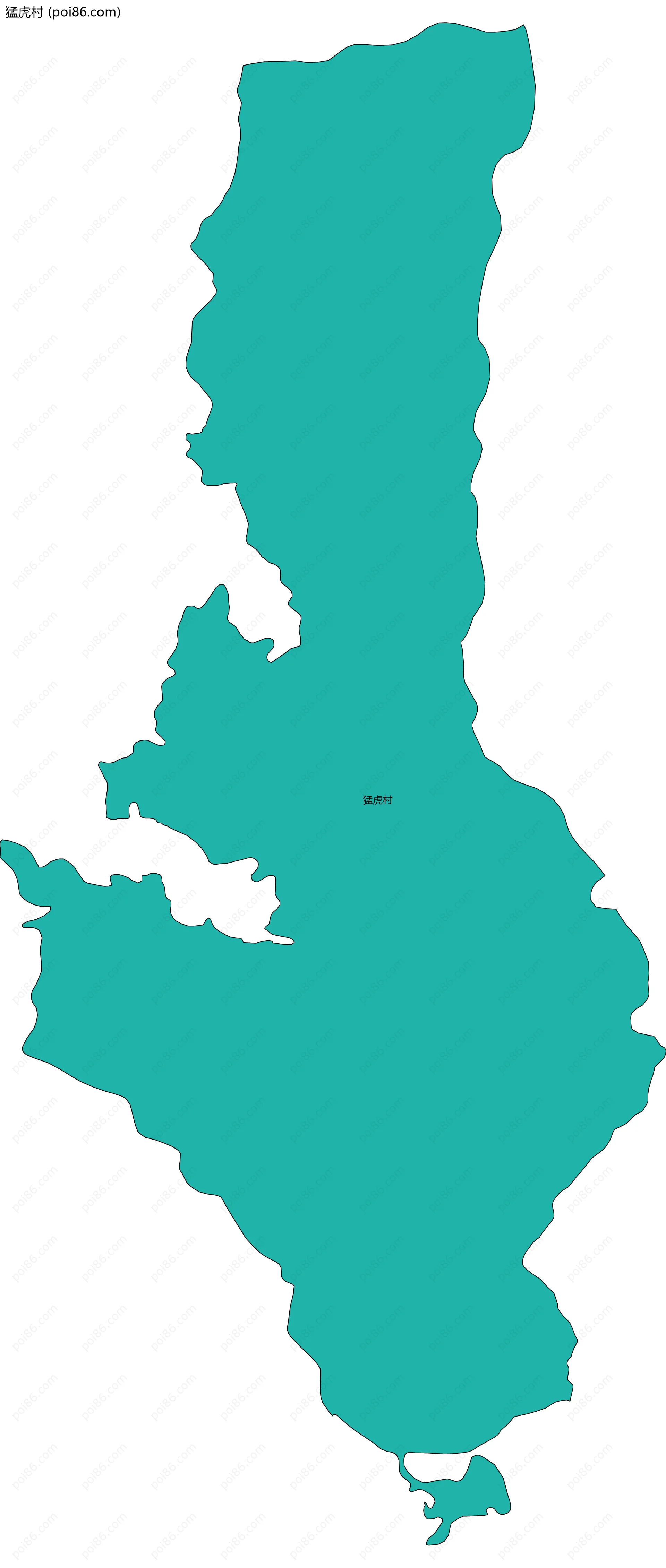 猛虎村边界地图