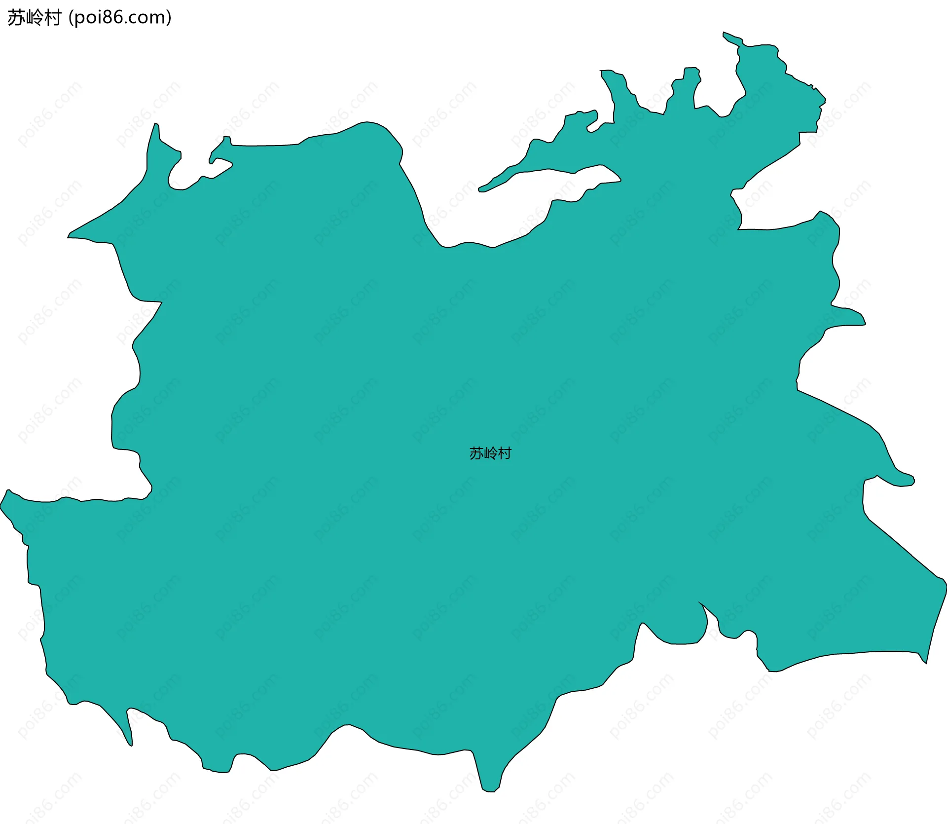 苏岭村边界地图