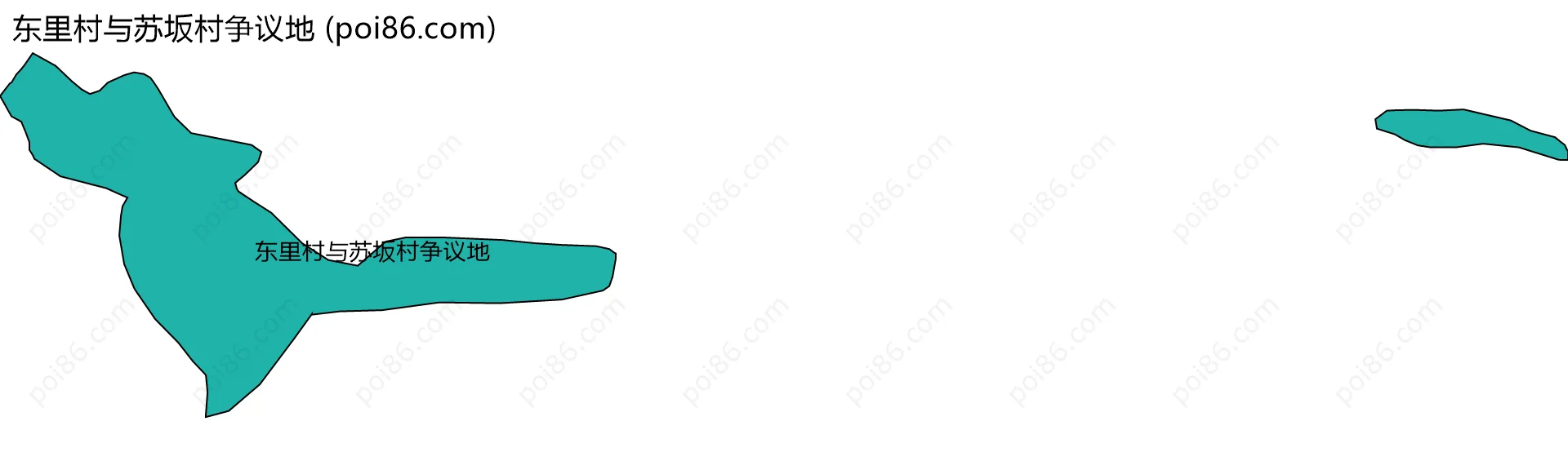 东里村与苏坂村争议地边界地图