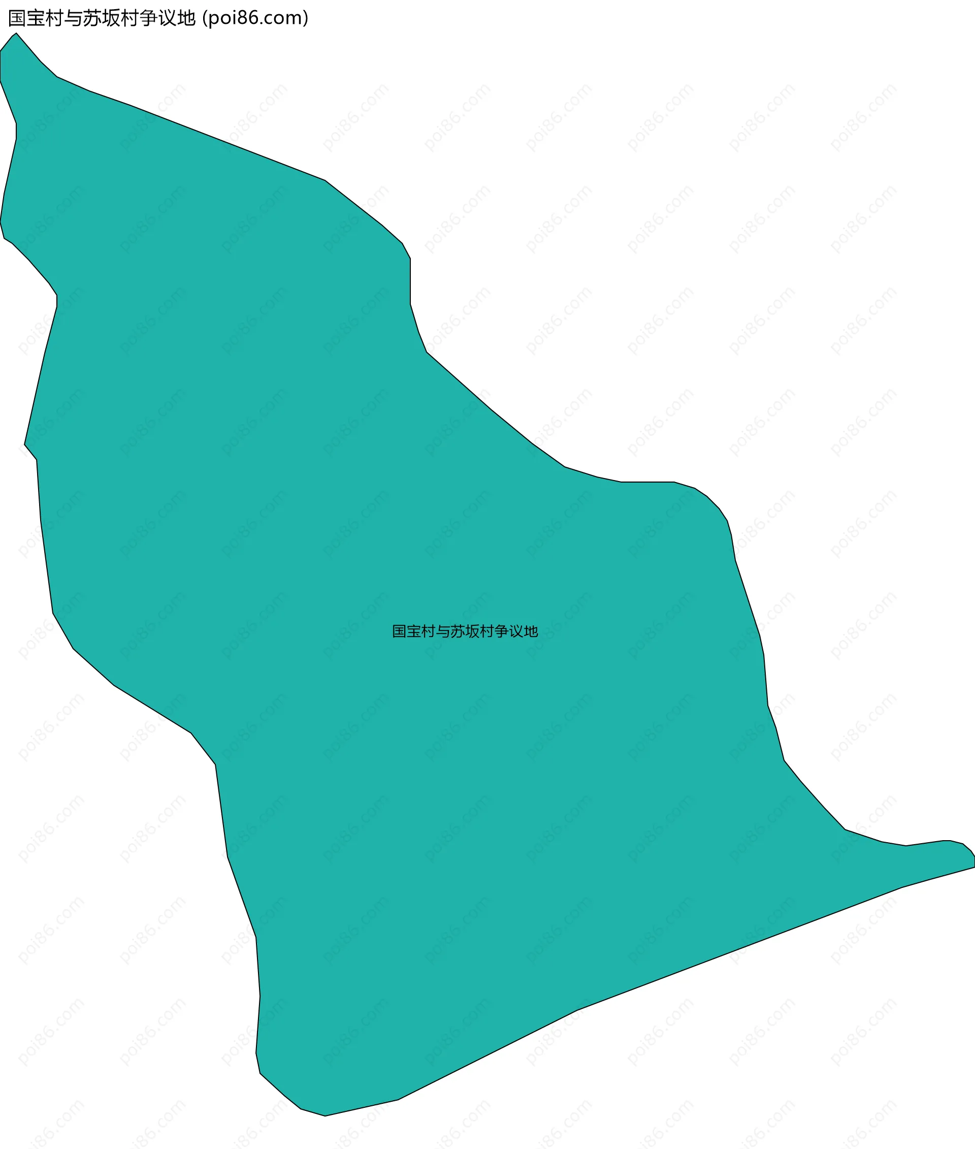 国宝村与苏坂村争议地边界地图