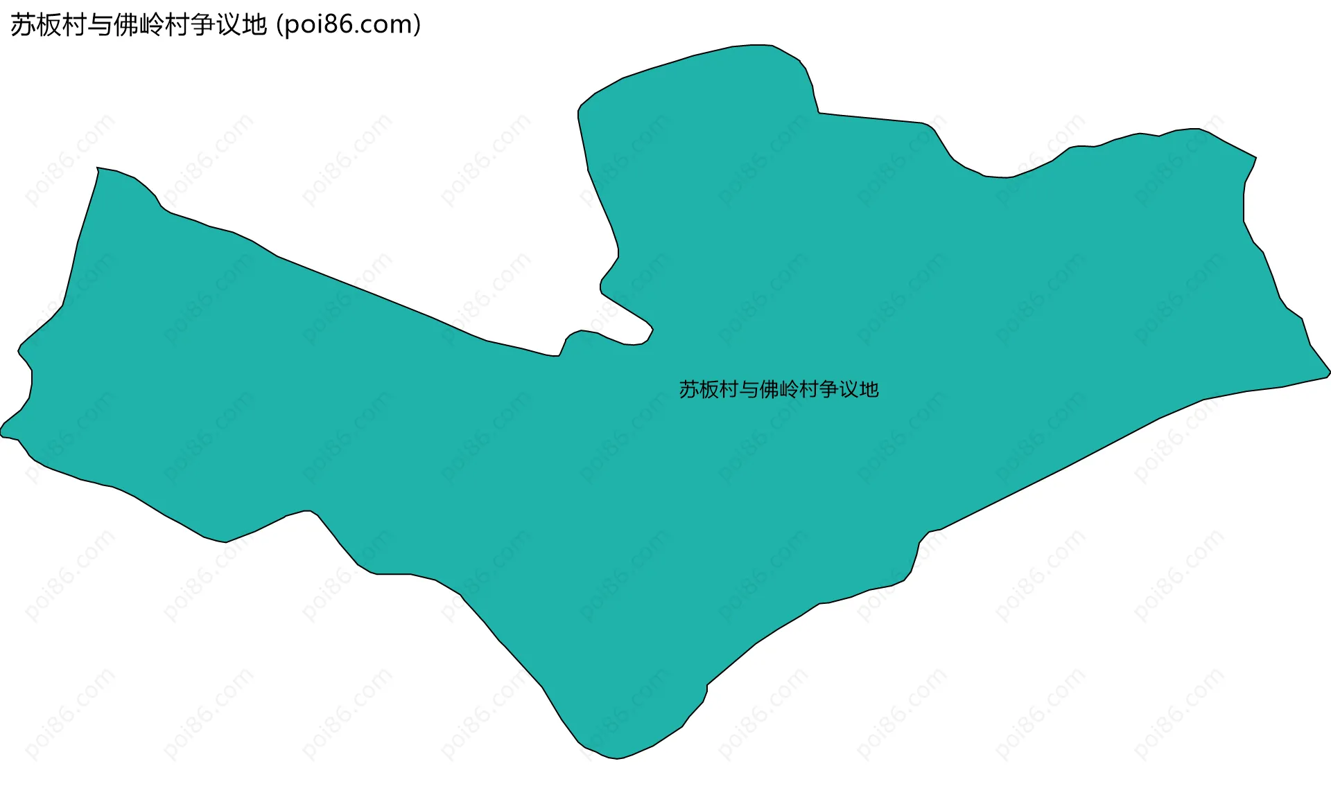 苏板村与佛岭村争议地边界地图